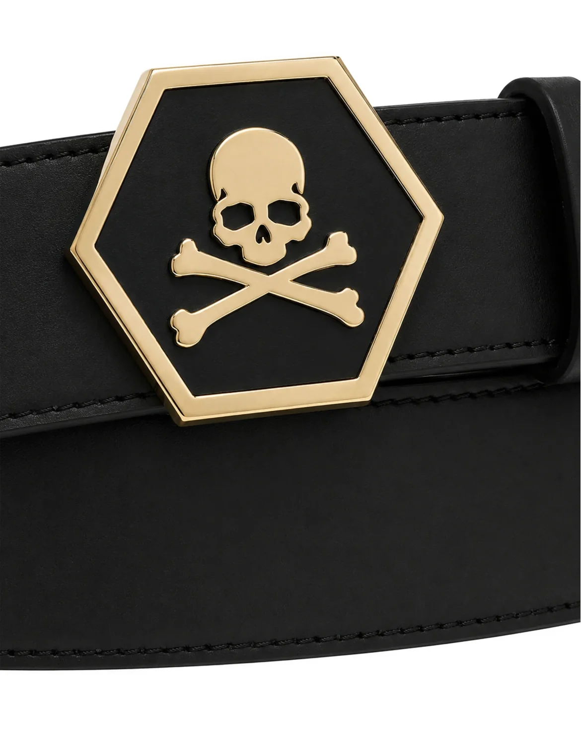 Leather Belt Skull, цвет: Черный