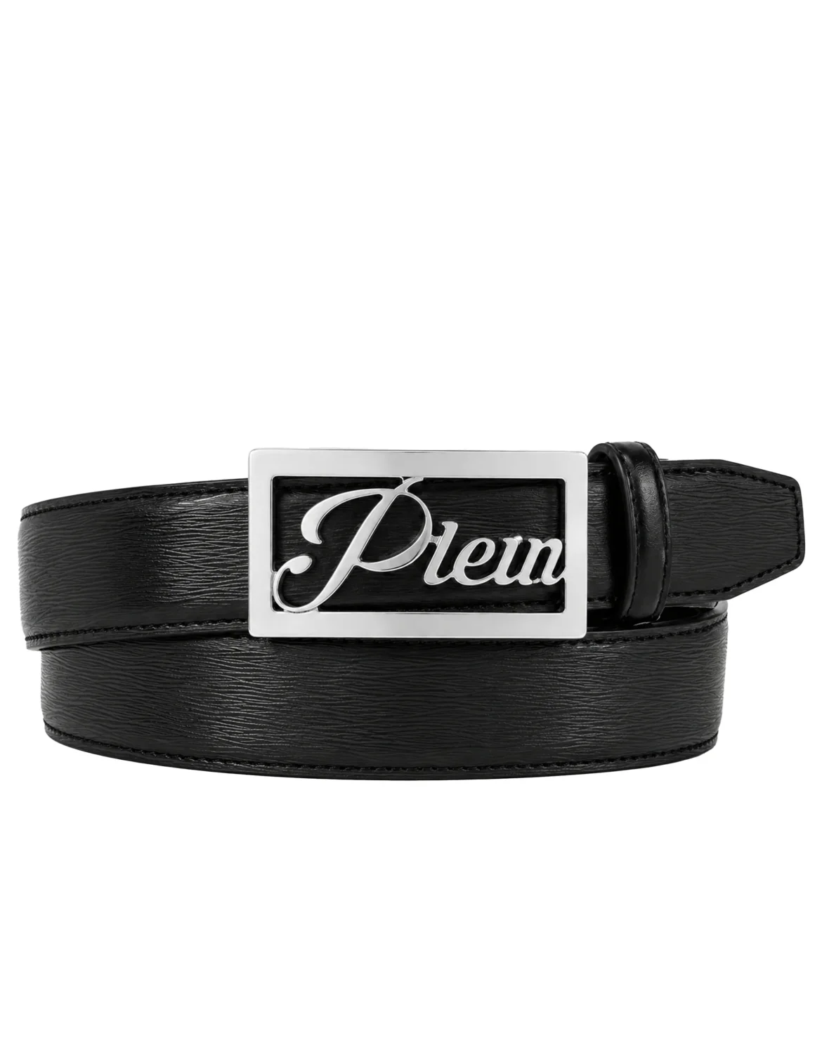 Saffiano Leather Belt, цвет: Черный