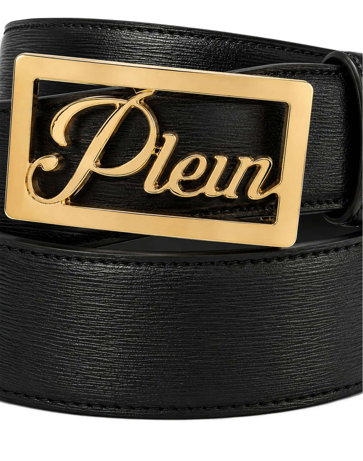 Saffiano Leather Belt, цвет: Черный