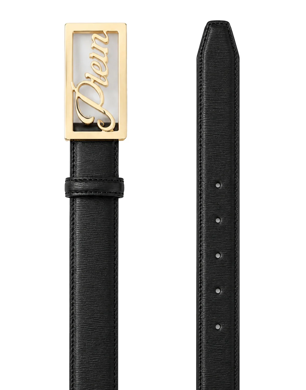 Saffiano Leather Belt, цвет: Черный