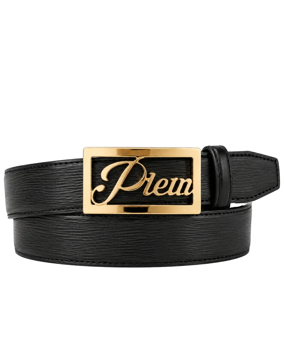 Saffiano Leather Belt, цвет: Черный