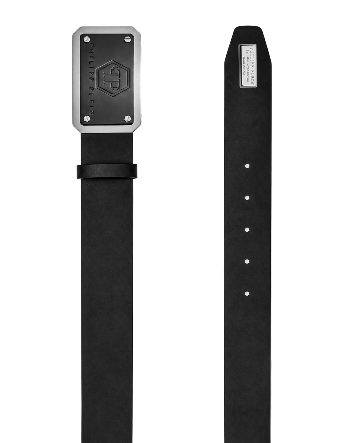 Leather Belt Hexagon Logo, цвет: Черный