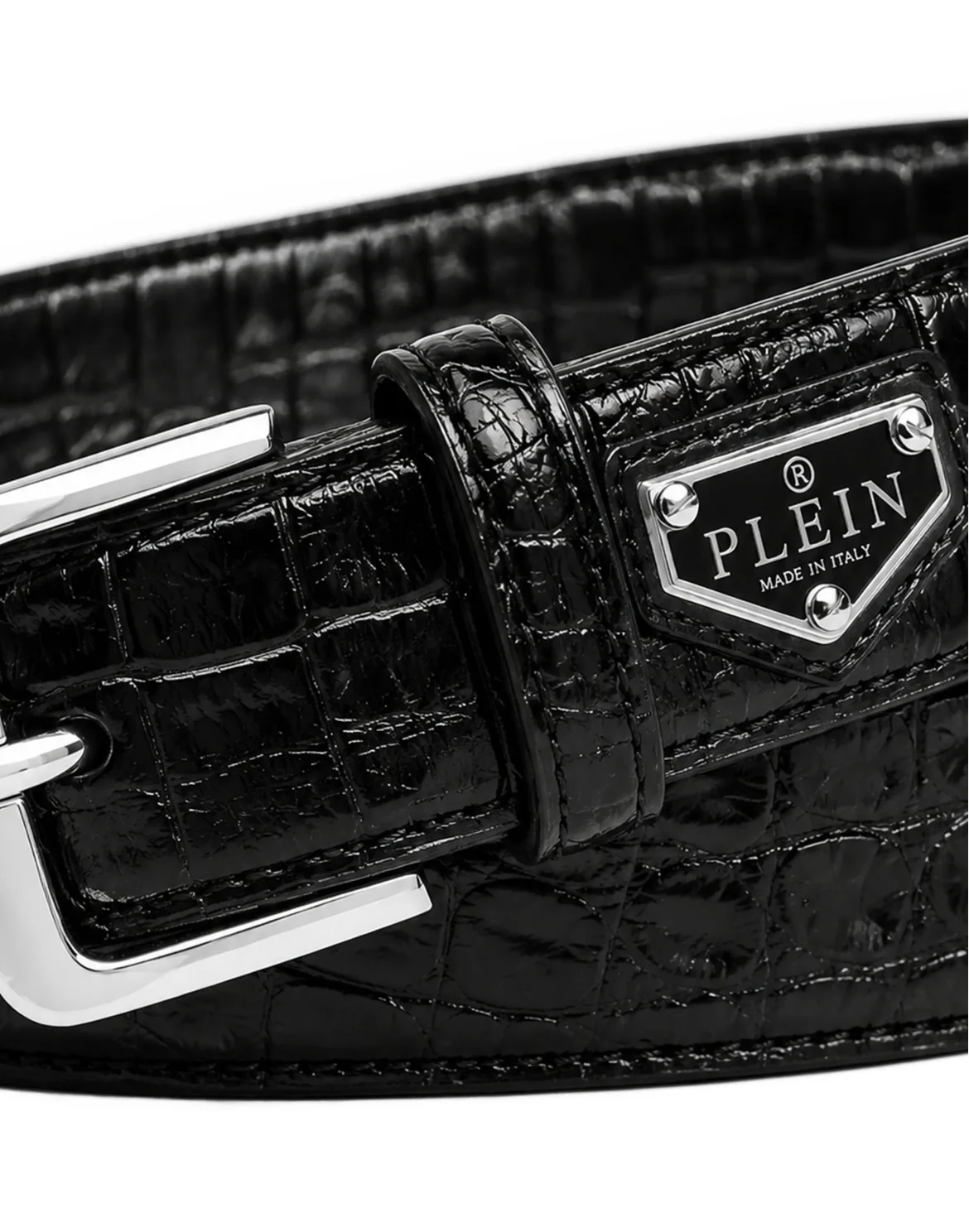 Leather Belt Triangle Cocco, цвет: Черный