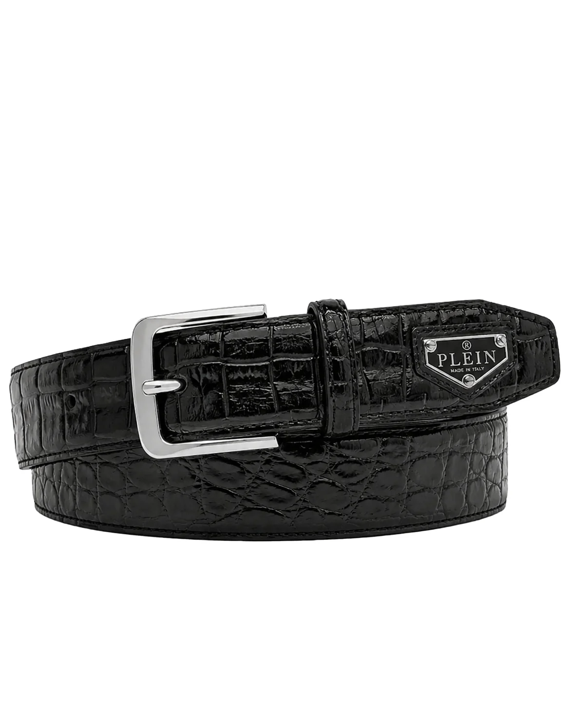 Leather Belt Triangle Cocco, цвет: Черный