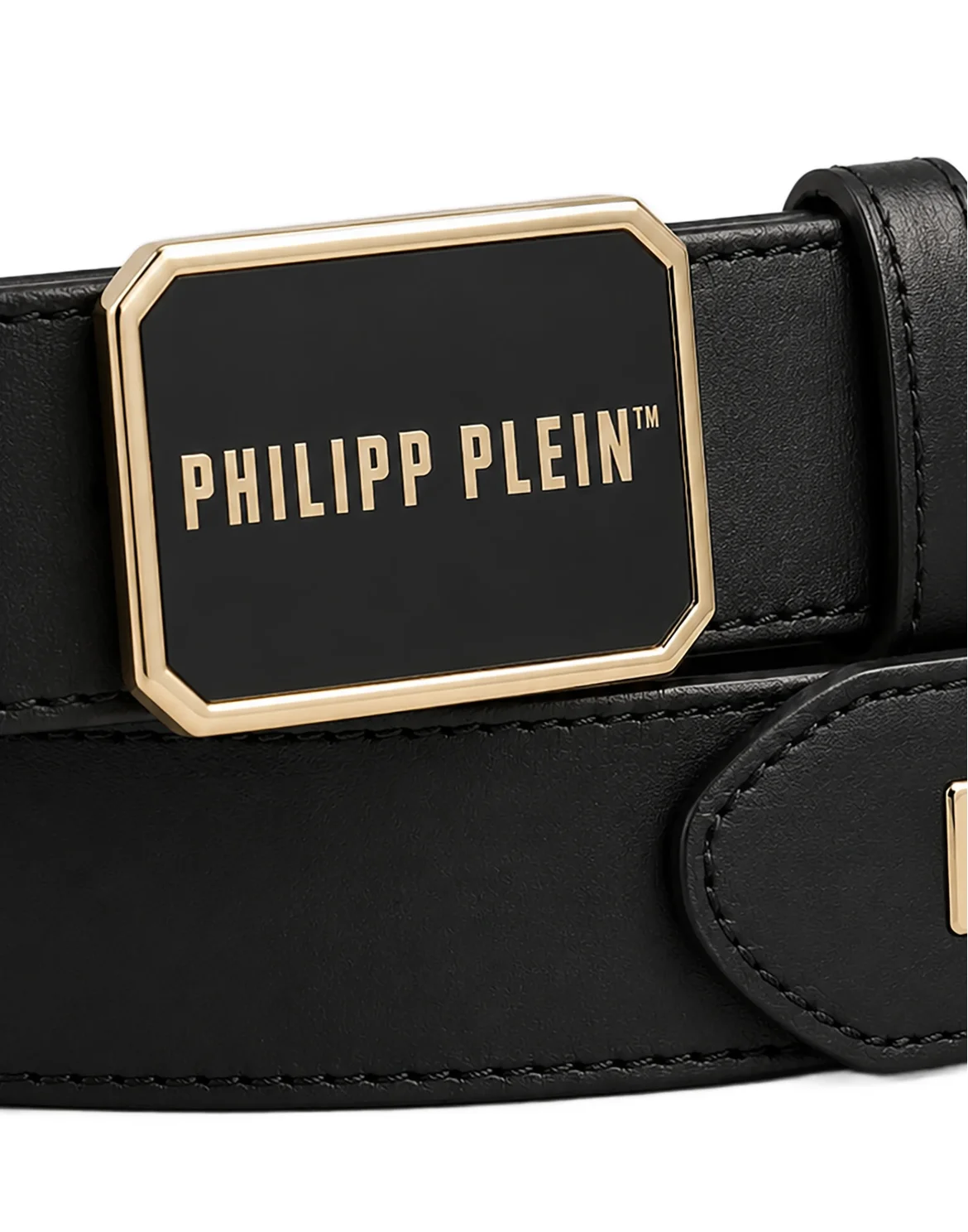 Leather Belt Philipp Plein TM, цвет: Черный