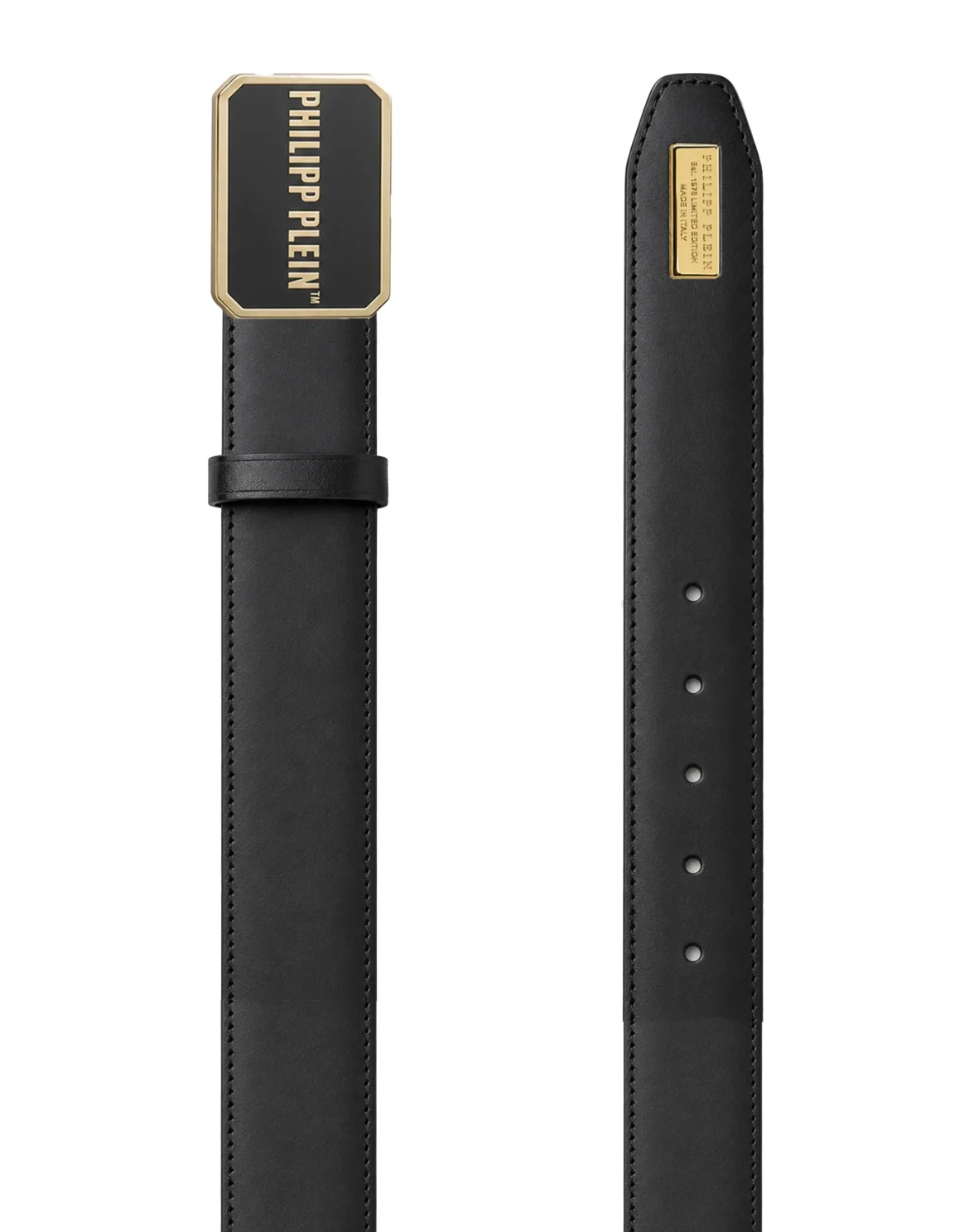 Leather Belt Philipp Plein TM, цвет: Черный