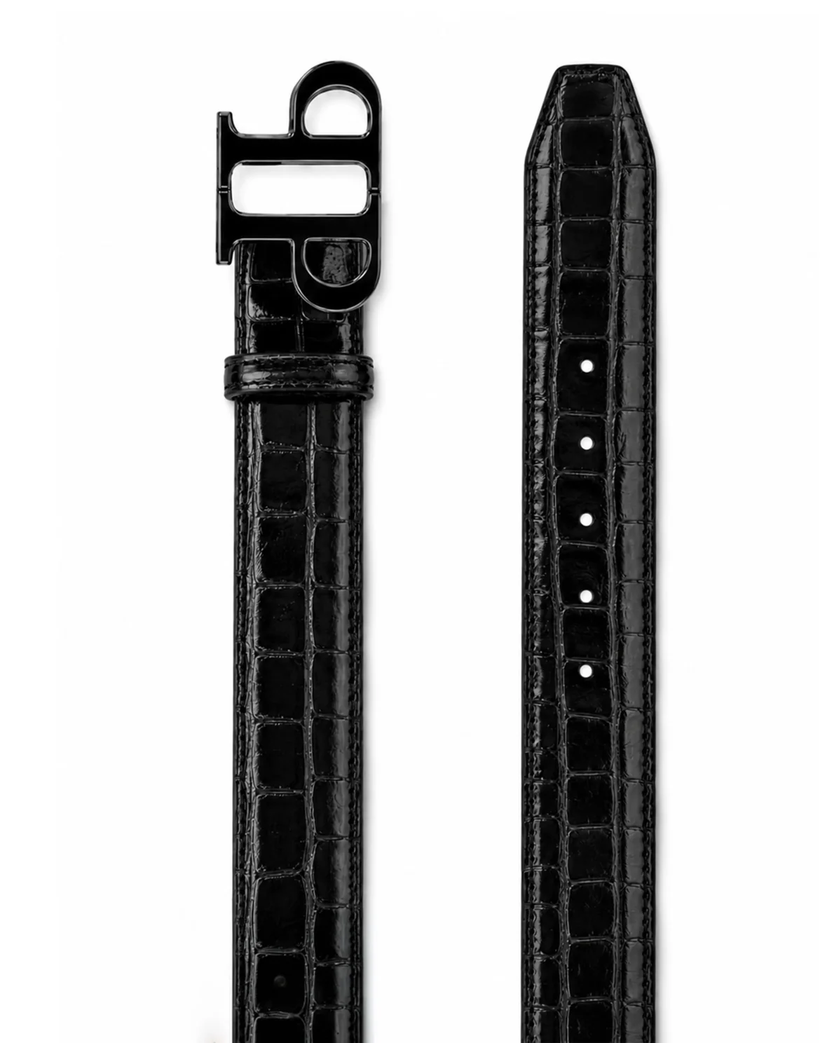 Leather Belt PP Cocco, цвет: Черный