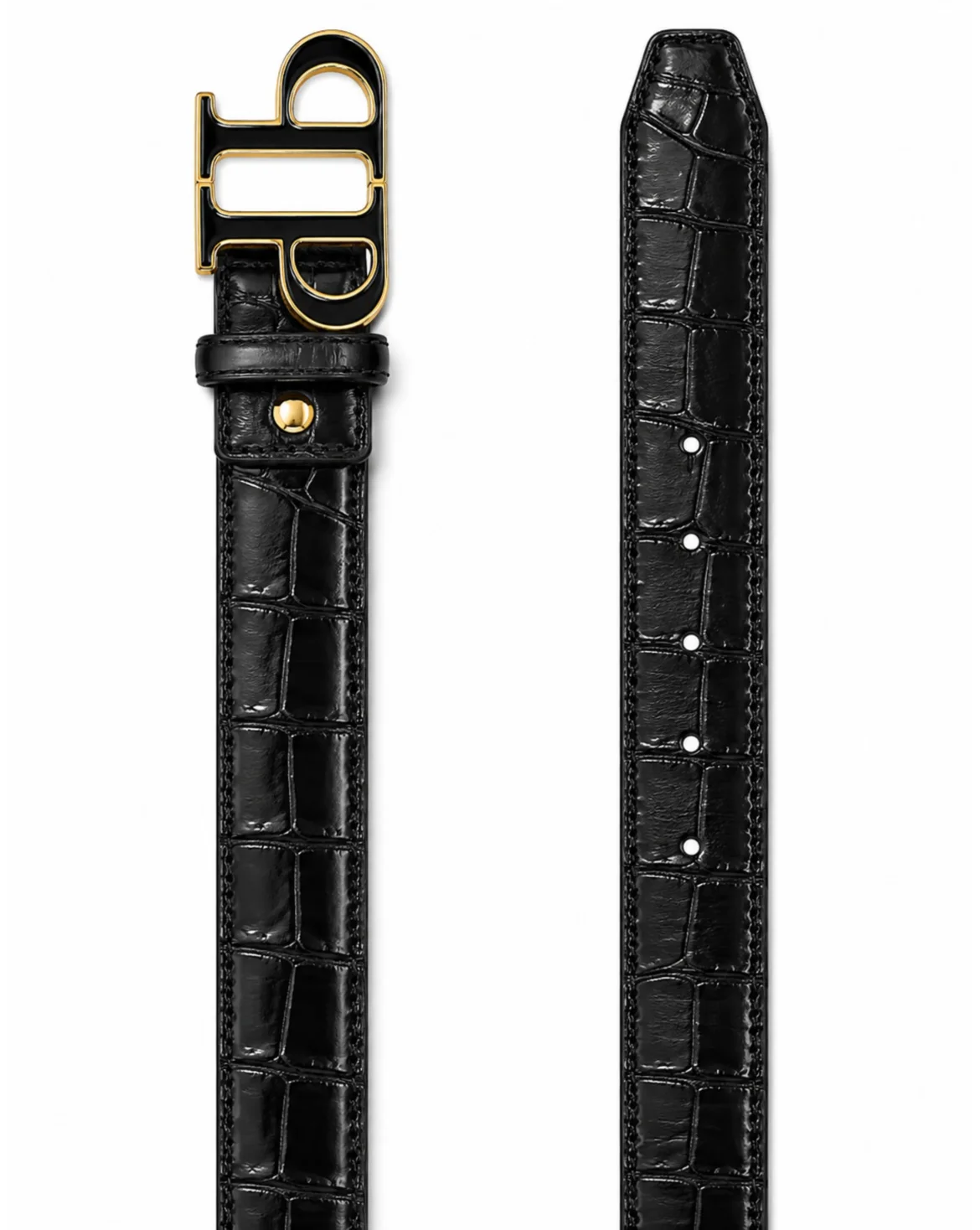 Leather Belt PP Cocco, цвет: Черный
