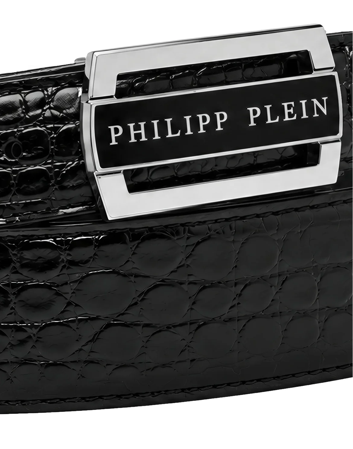 Leather Belt Philipp Plein Cocco, цвет: Черный