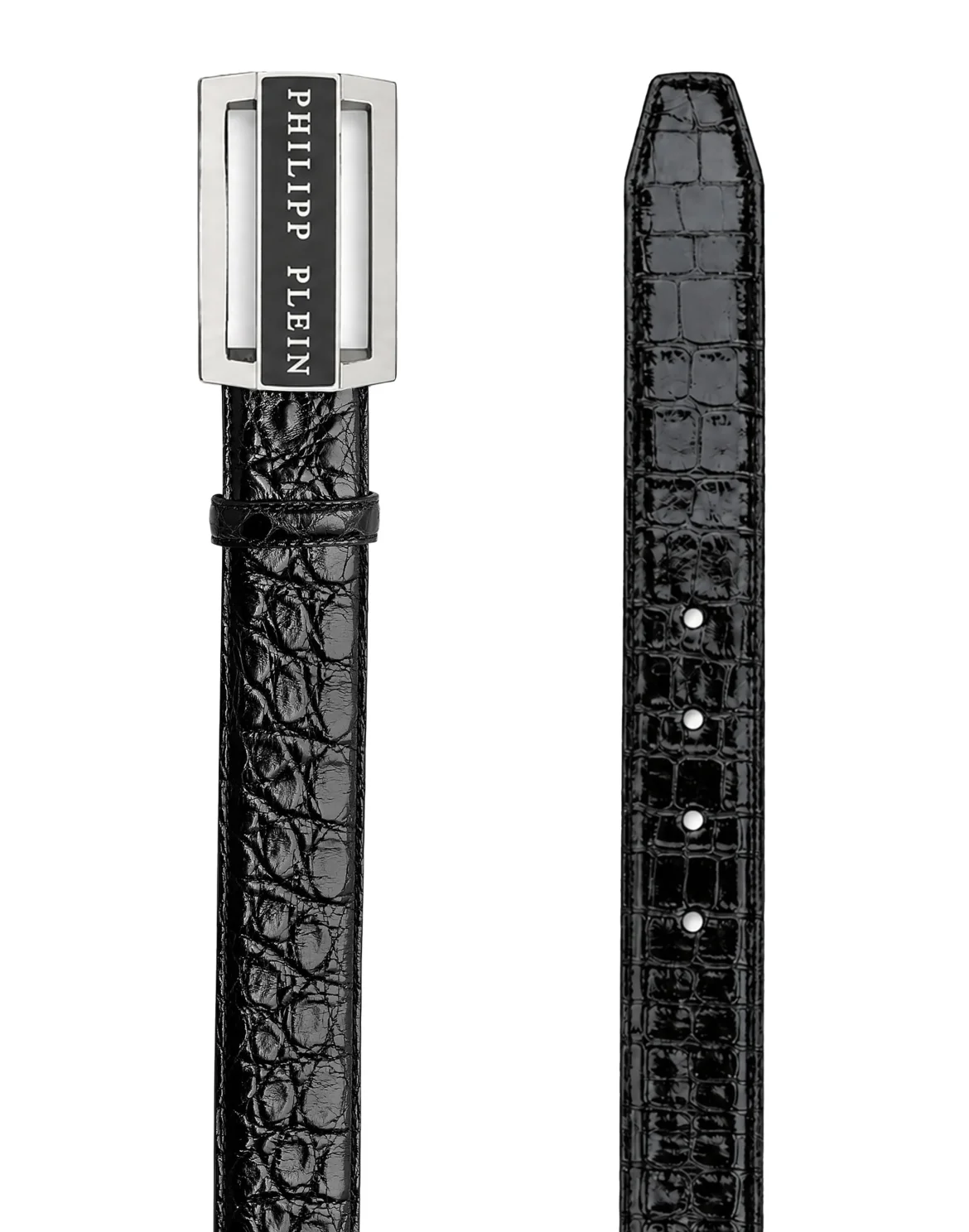 Leather Belt Philipp Plein Cocco, цвет: Черный