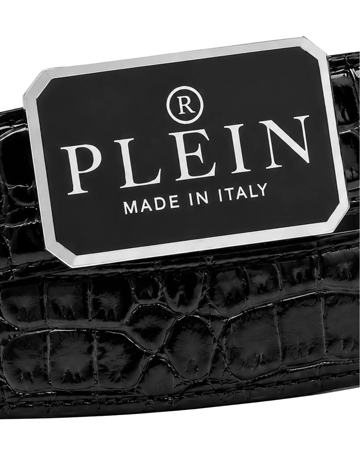 Leather Belt Plein Made In Italy Cocco, цвет: Черный