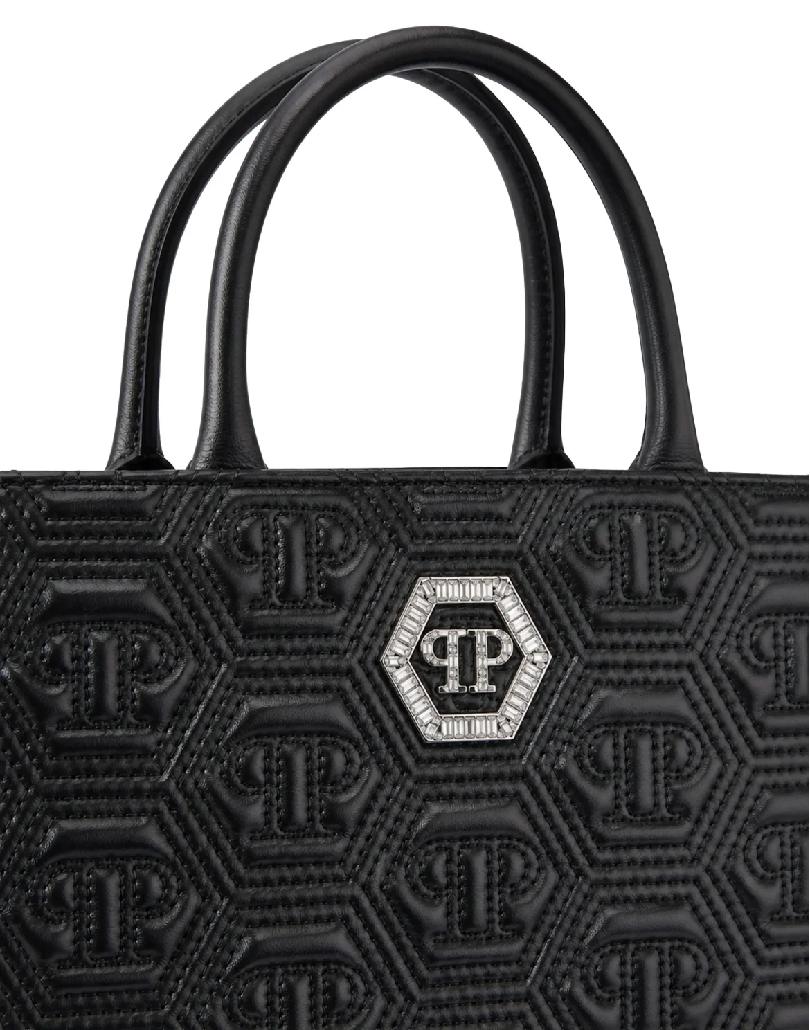 Nappa Handle Bag Monogram Crystal, цвет: Черный