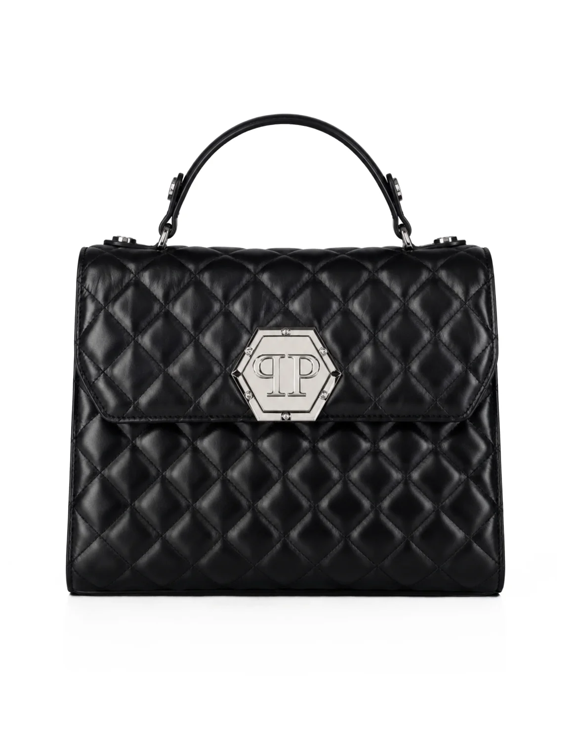 Nappa Small Handle Bag Superheroine Matelasse, цвет: Черный