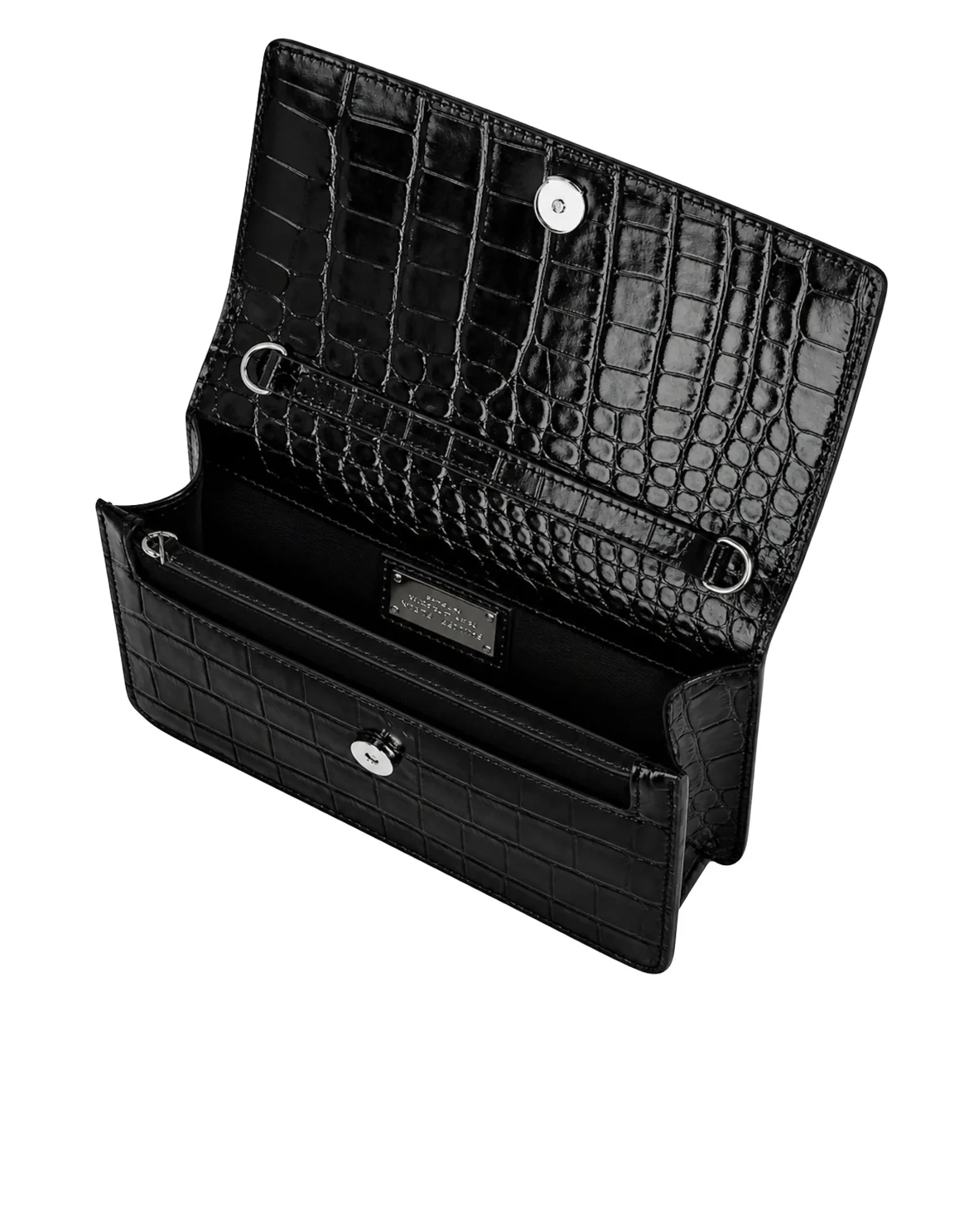 Leather Clutch Bag Cocco Print, цвет: Черный