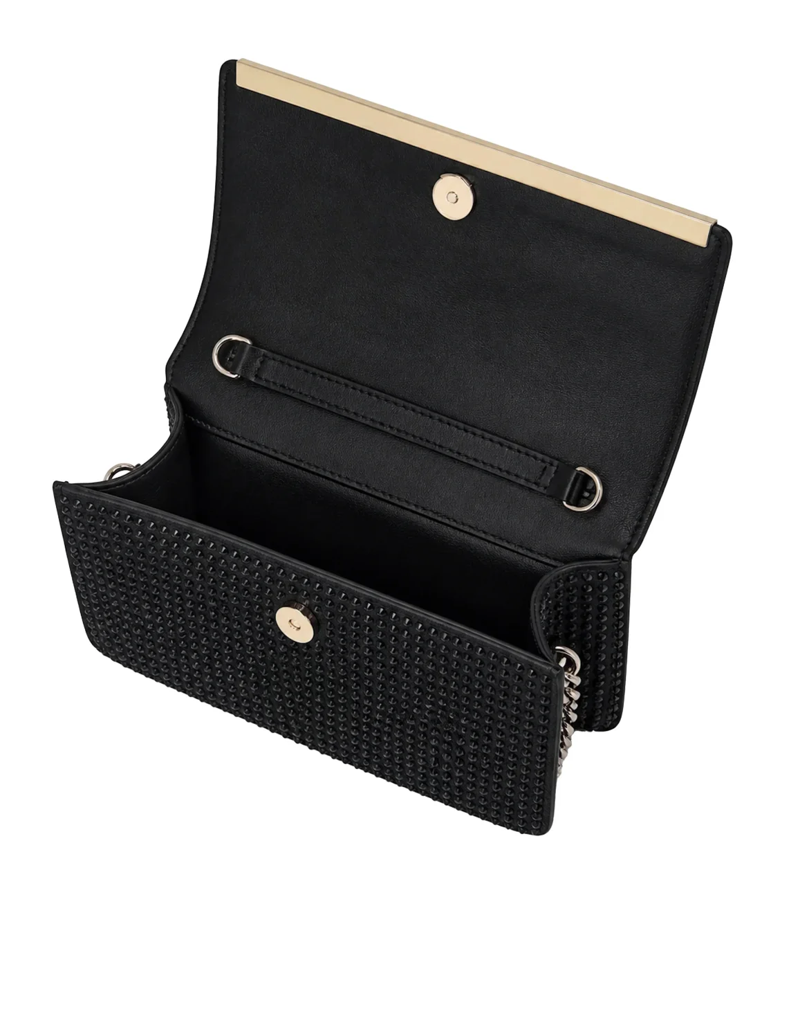 Suede Clutch Bag Full Stones, цвет: Черный