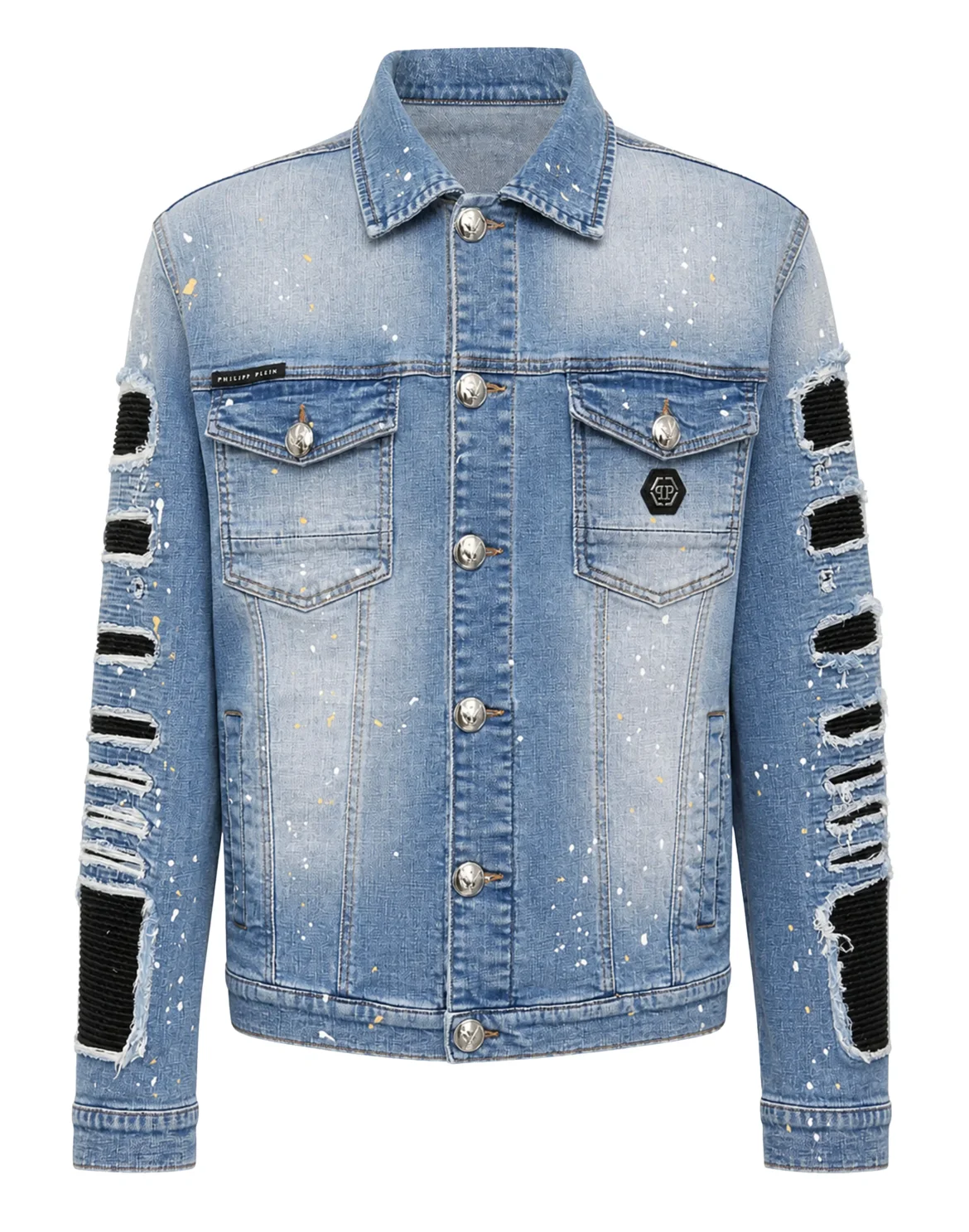 Denim Jacket Distressed Trucker, цвет: Синий