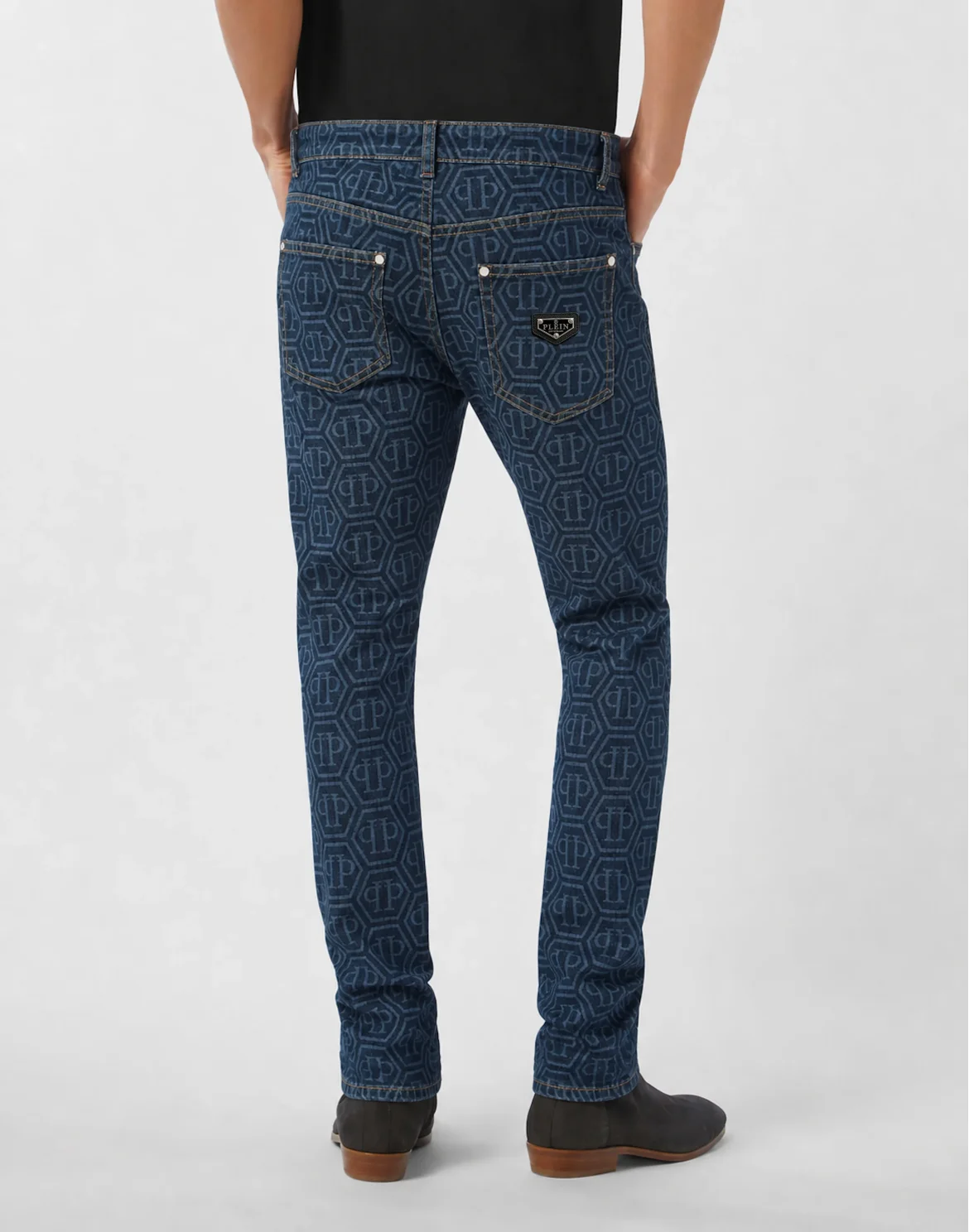New Tapered Fit Jeans Monogram Basic, цвет: Синий
