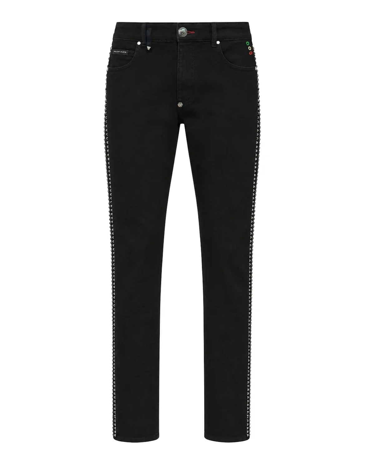 Straight Supreme Fit Jeans Studs, цвет: Черный