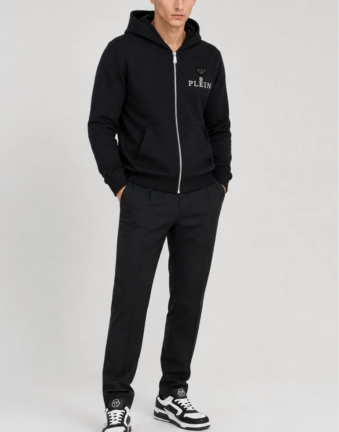 Hoodie Zip Plein R, цвет: Черный