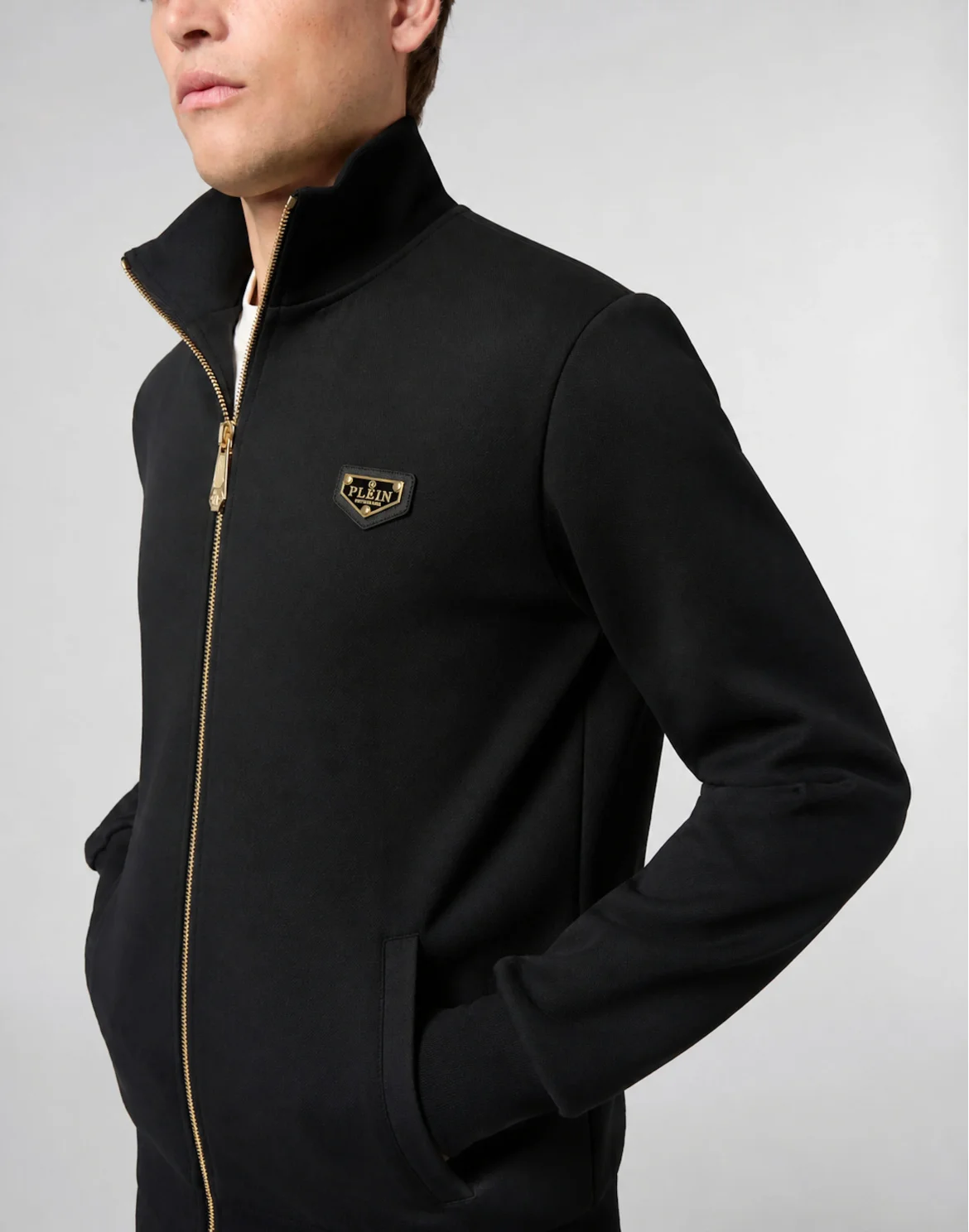 Jogging Jacket Plein Placket, цвет: Черный