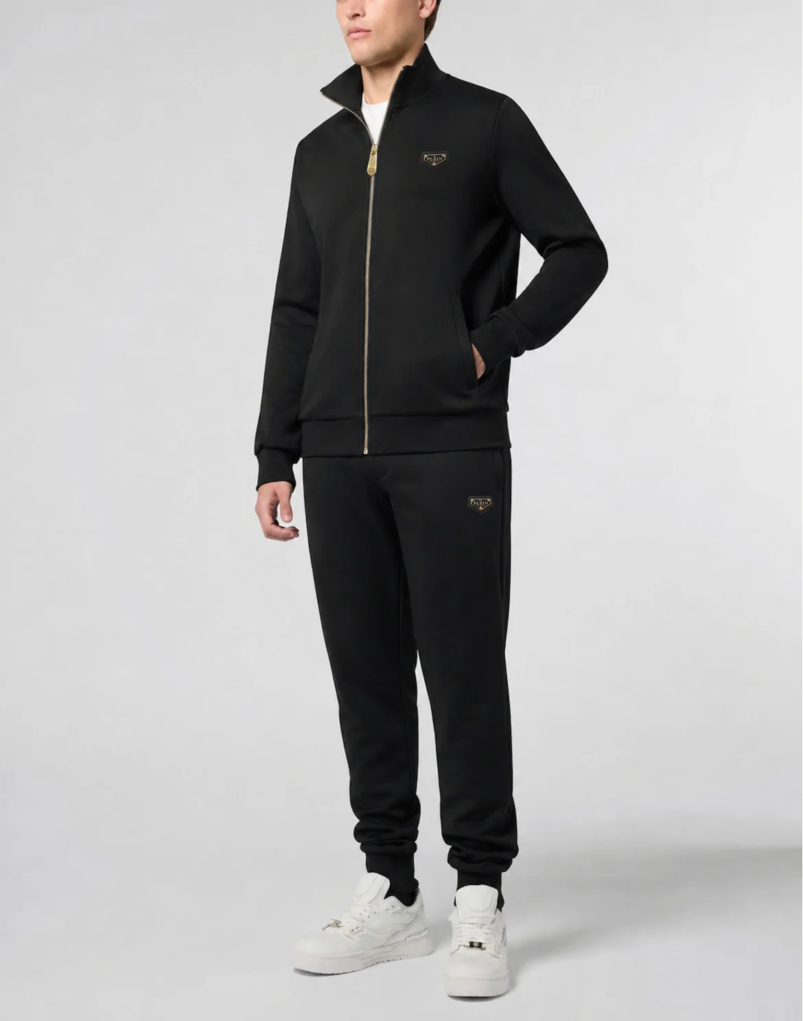 Jogging Jacket Plein Placket, цвет: Черный