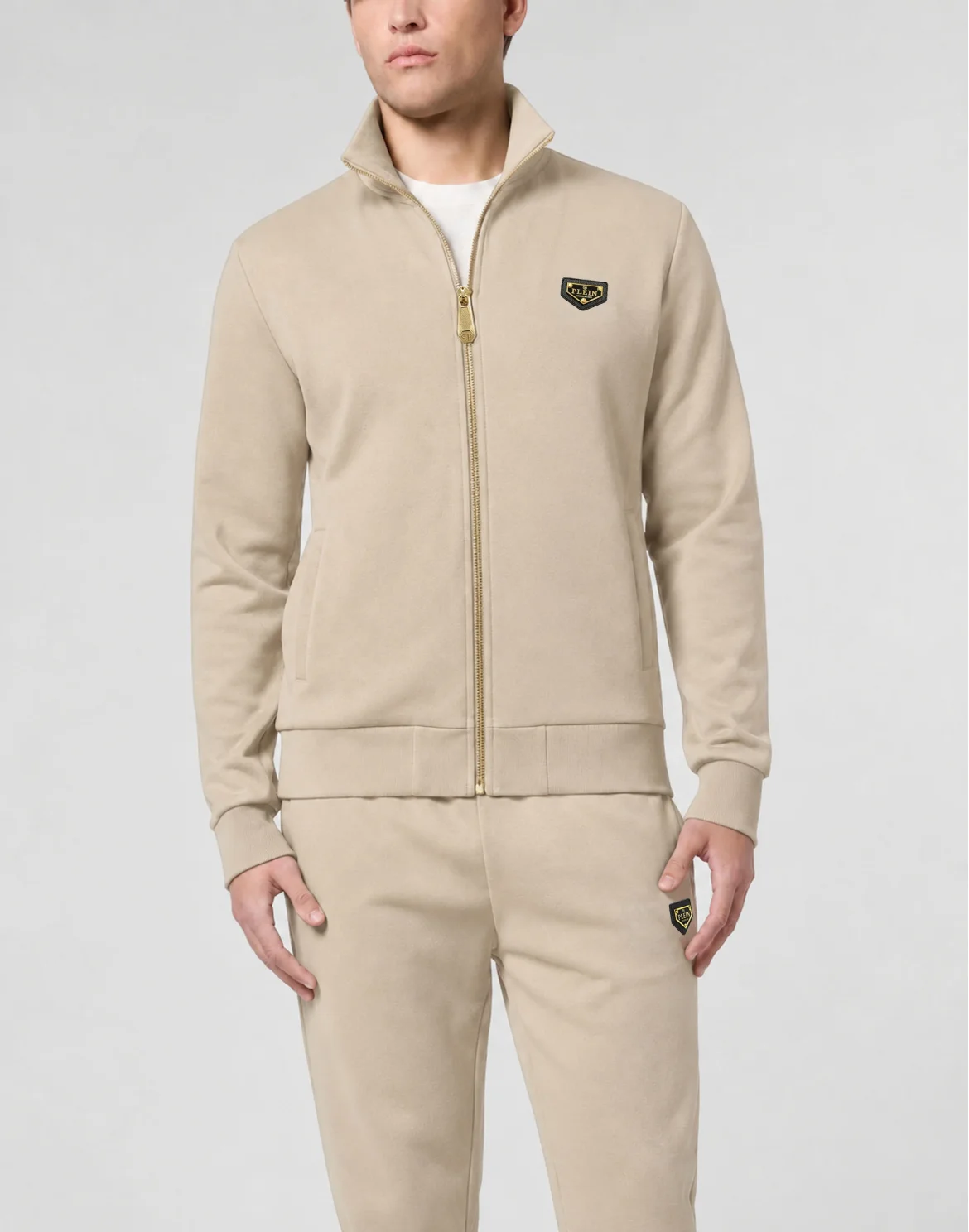 Jogging Jacket Plein Placket, цвет: Бежевый