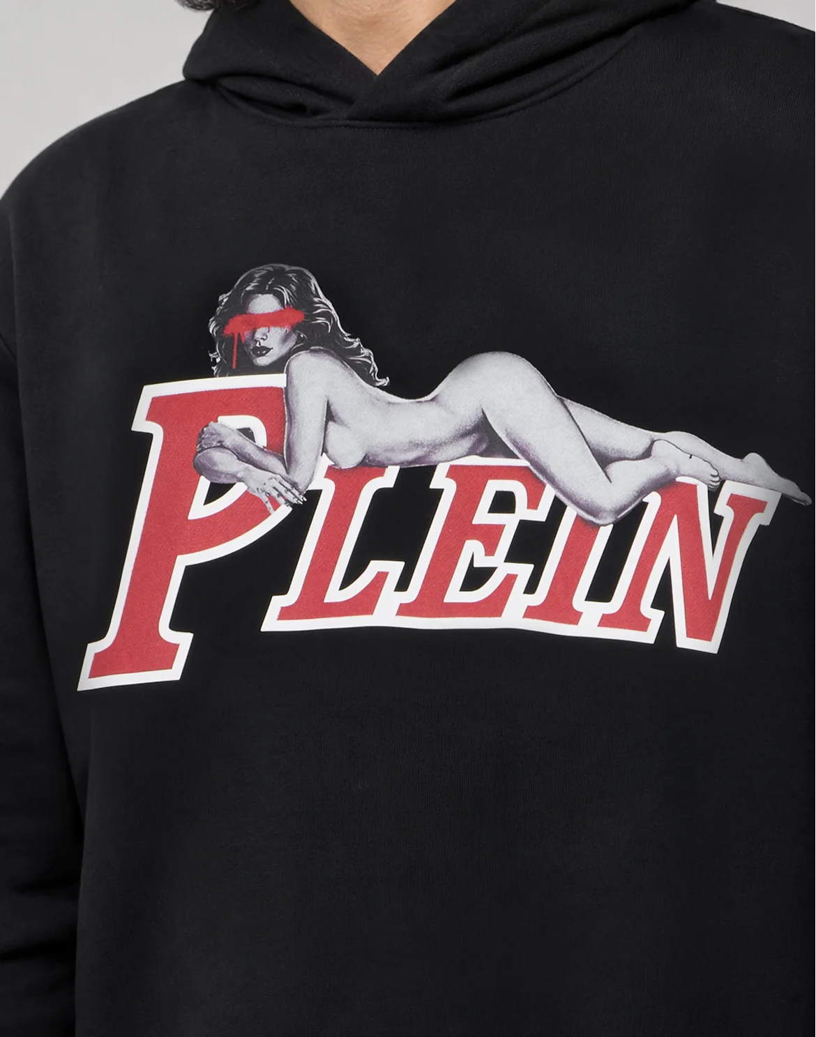 Hoodie Plein Pin Up, цвет: Черный