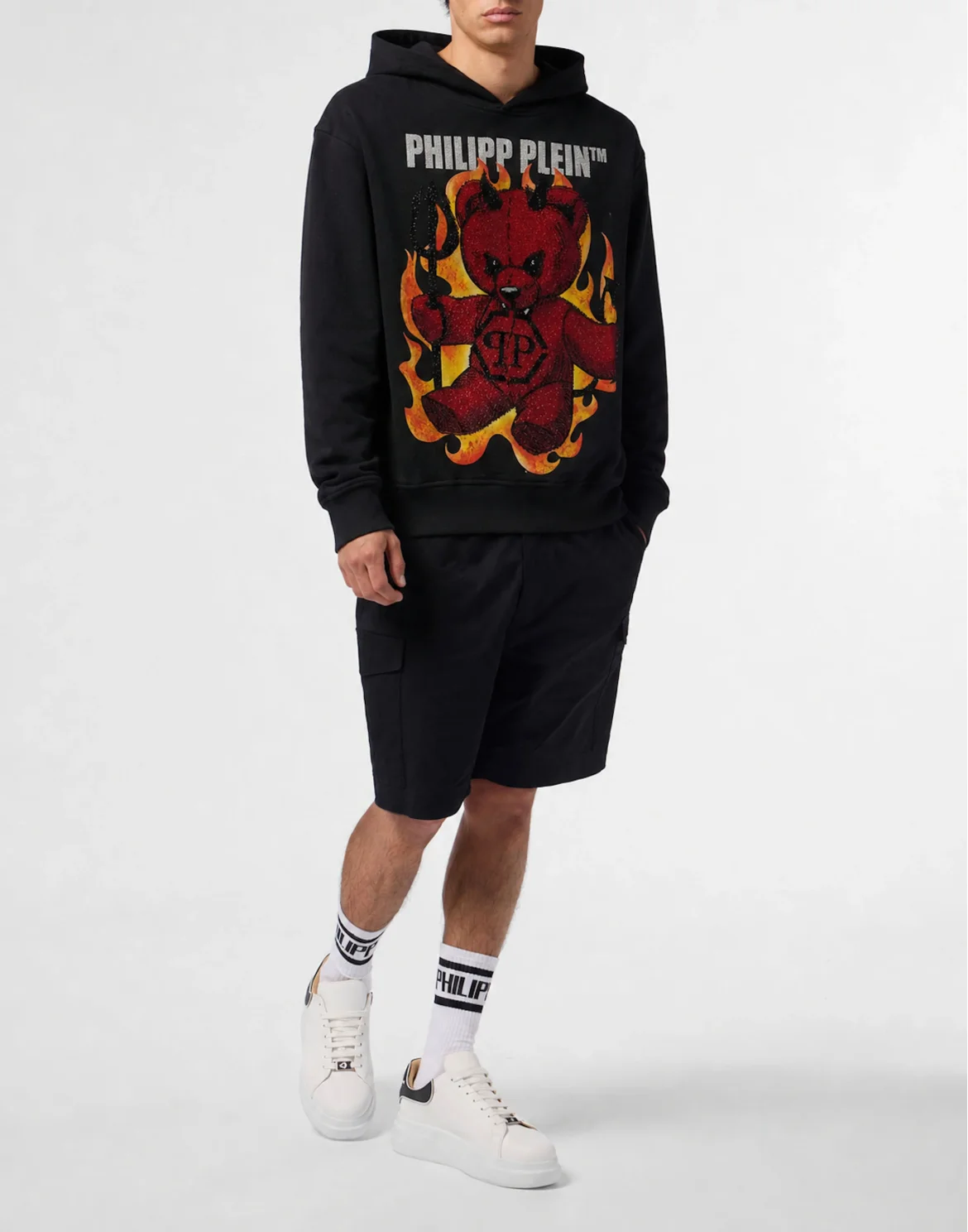 Hoodie Teddy Flames, цвет: Черный