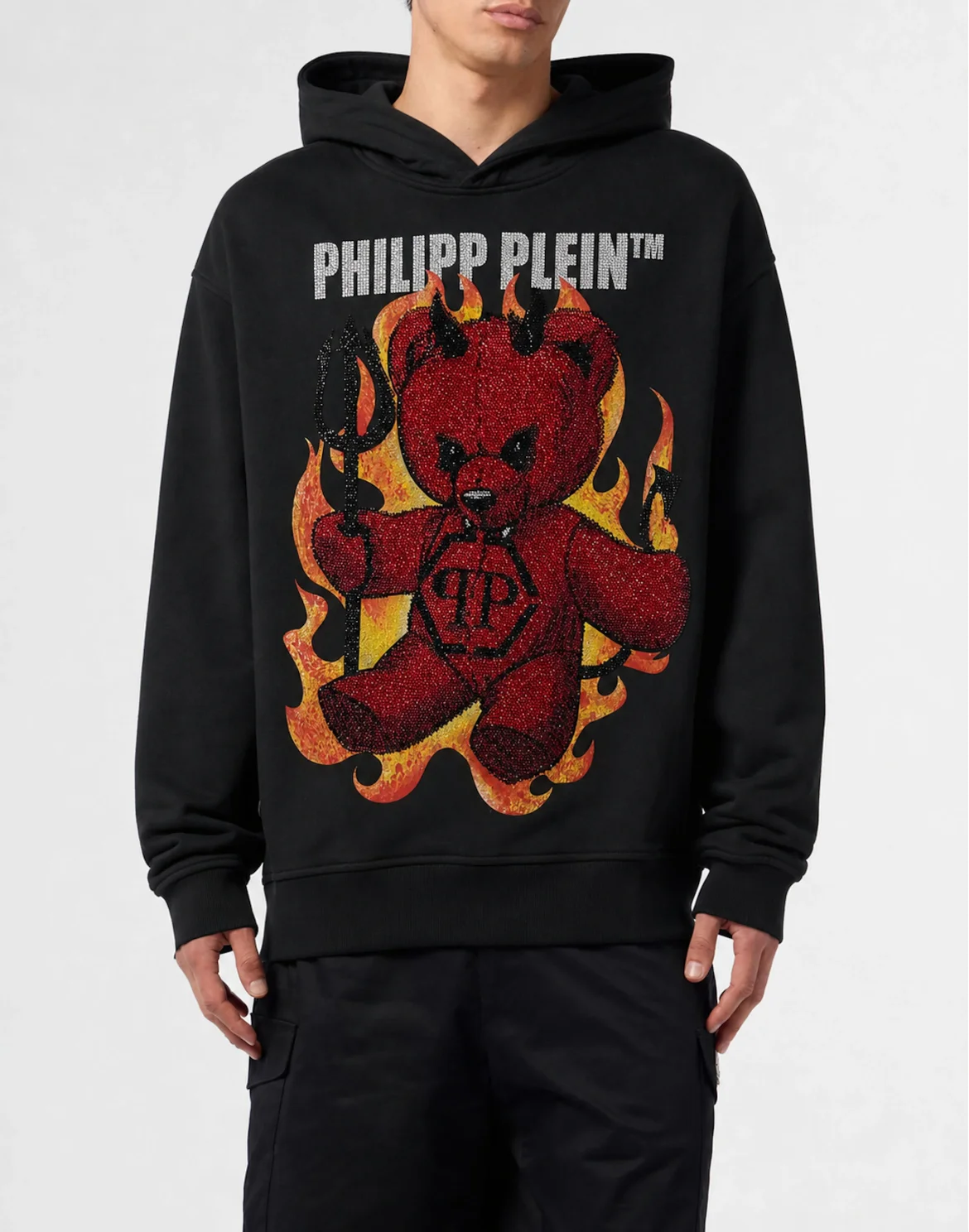 Hoodie Teddy Flames, цвет: Черный