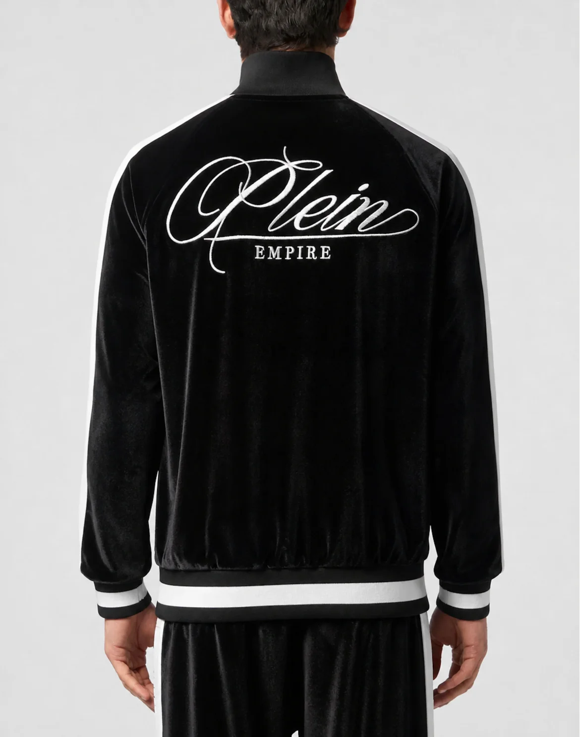 Velvet Jogging Jacket Plein Empire, цвет: Черный