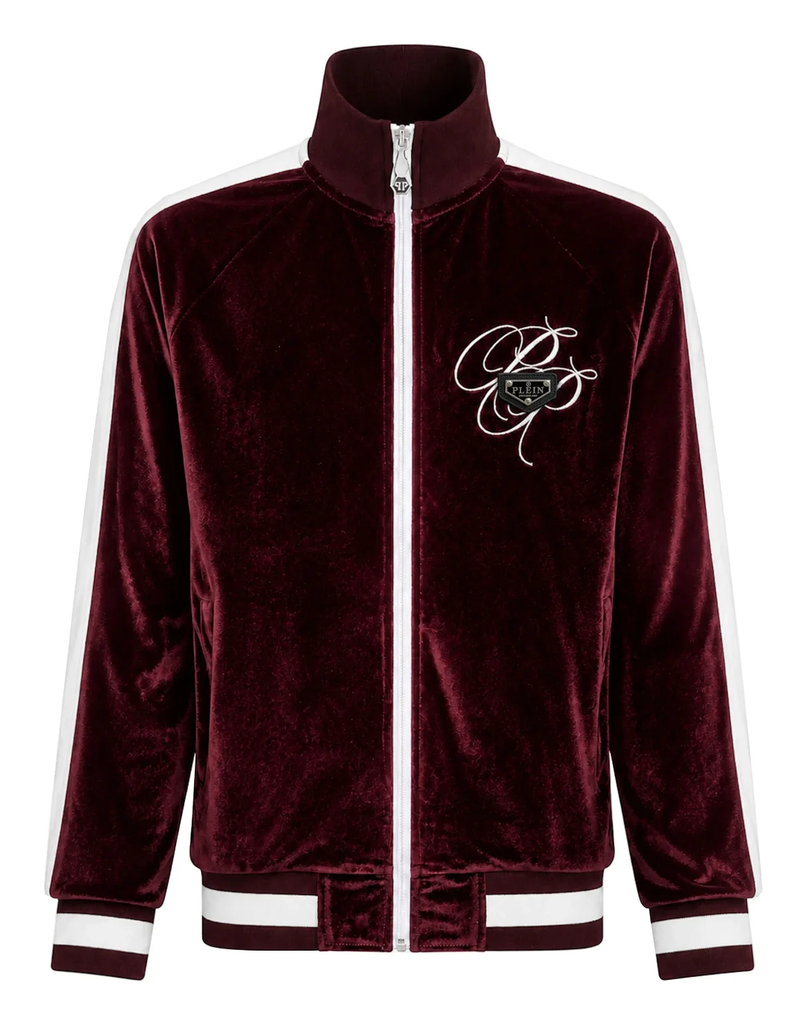 Velvet Jogging Jacket Plein Empire, цвет: Красный