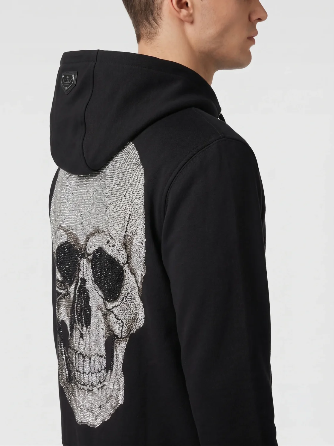 Hoodie Zip Skull Stones, цвет: Черный