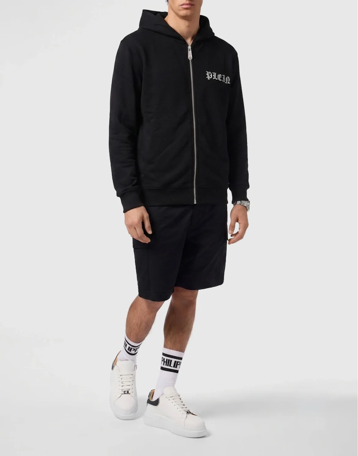 Hoodie Zip Skull Stones, цвет: Черный