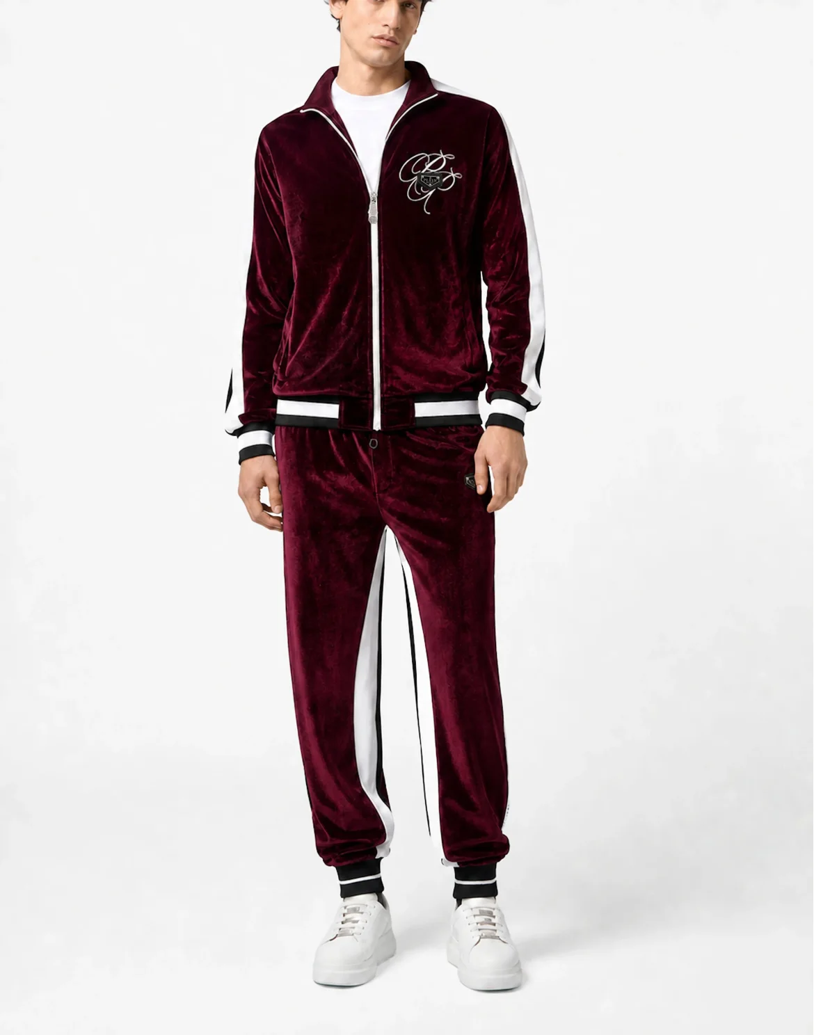 Velvet Jogging Trousers, цвет: Красный