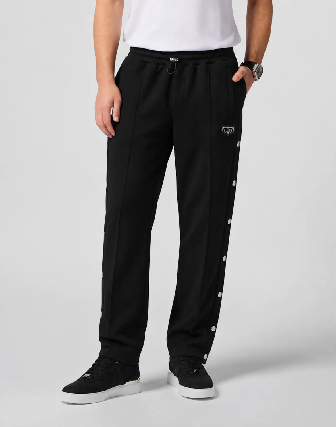 Chenille Jogging Trousers, цвет: Черный
