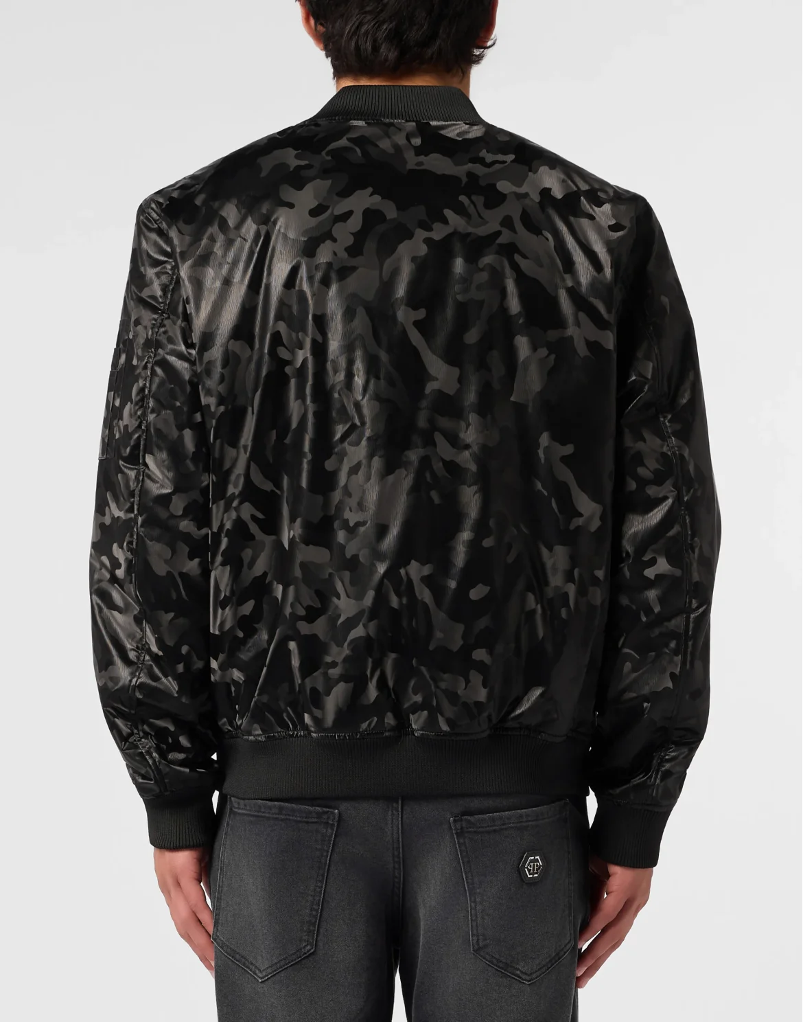 Nylon Bomber Camouflage, цвет: Черный