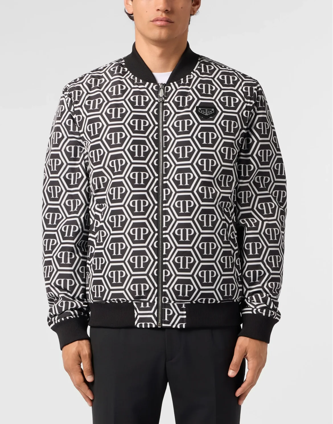 Nylon Bomber Monogram, цвет: Черный
