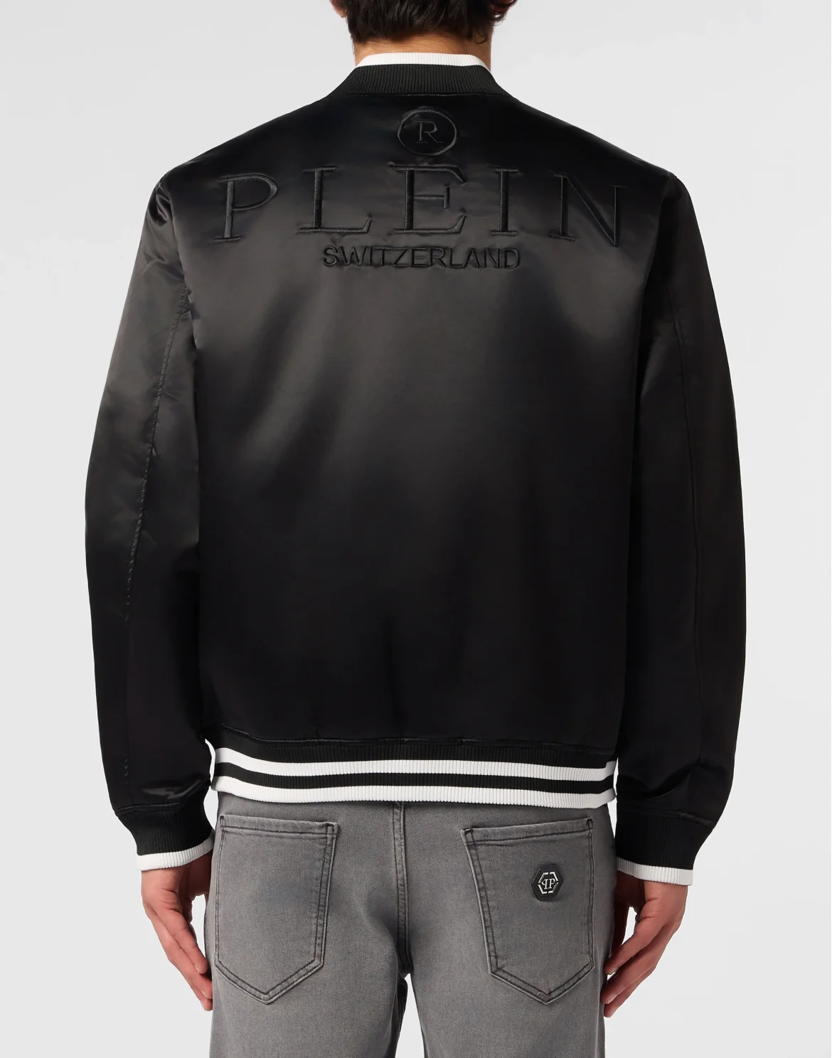 Satin College Bomber Plein Logo, цвет: Черный