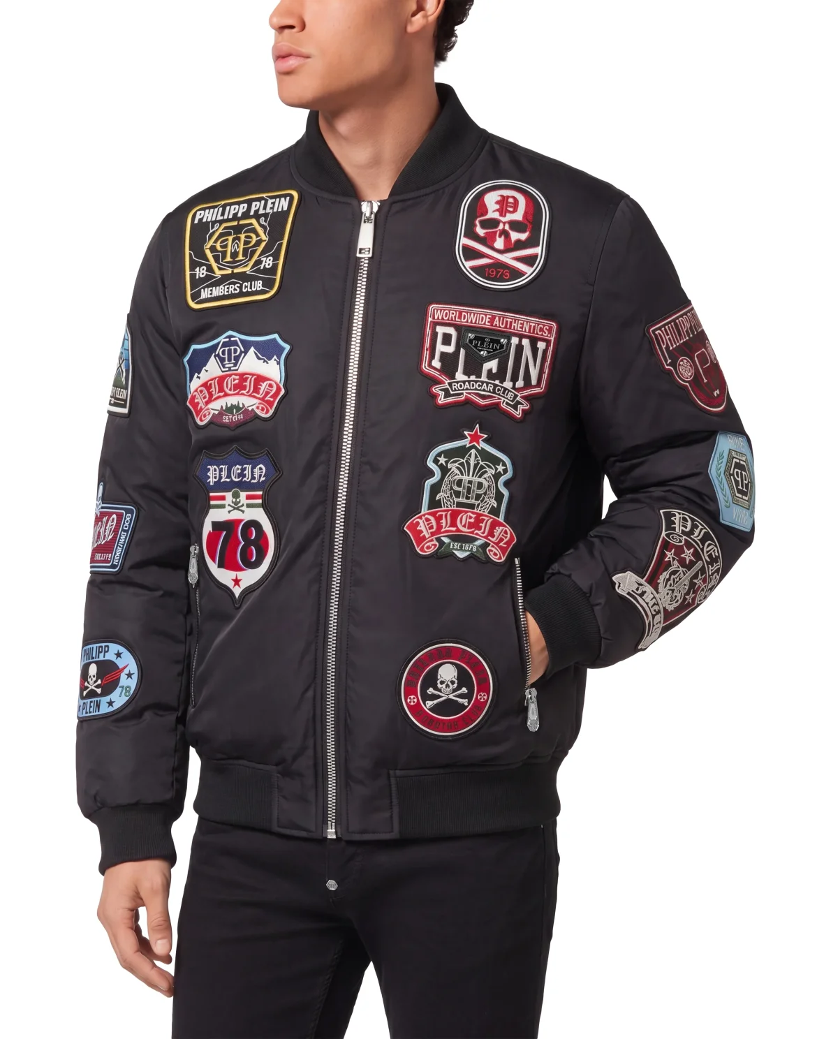 Nylon Bomber Patches, цвет: Черный