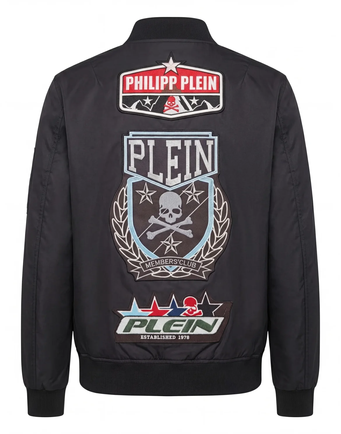 Nylon Bomber Patches, цвет: Черный
