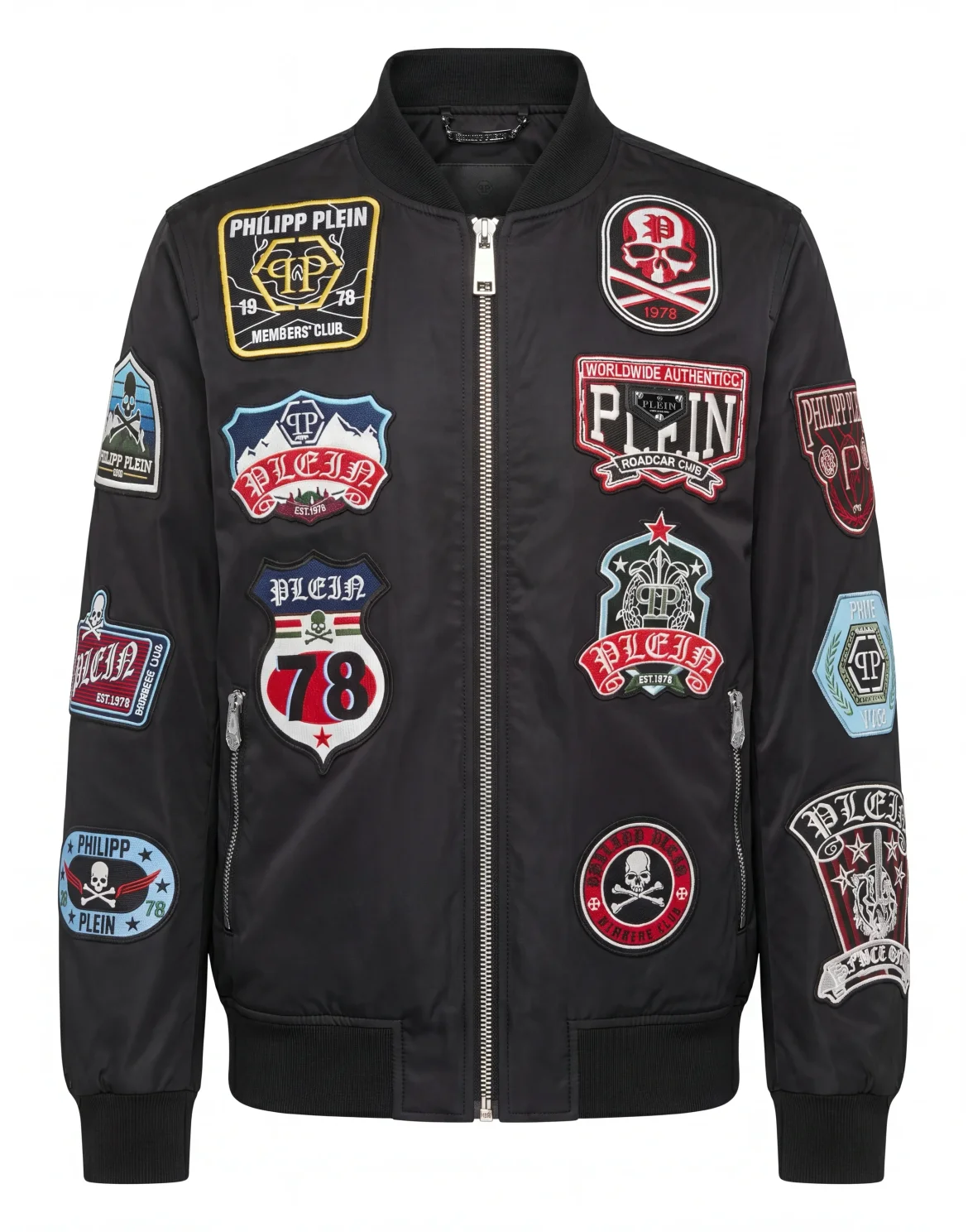 Nylon Bomber Patches, цвет: Черный