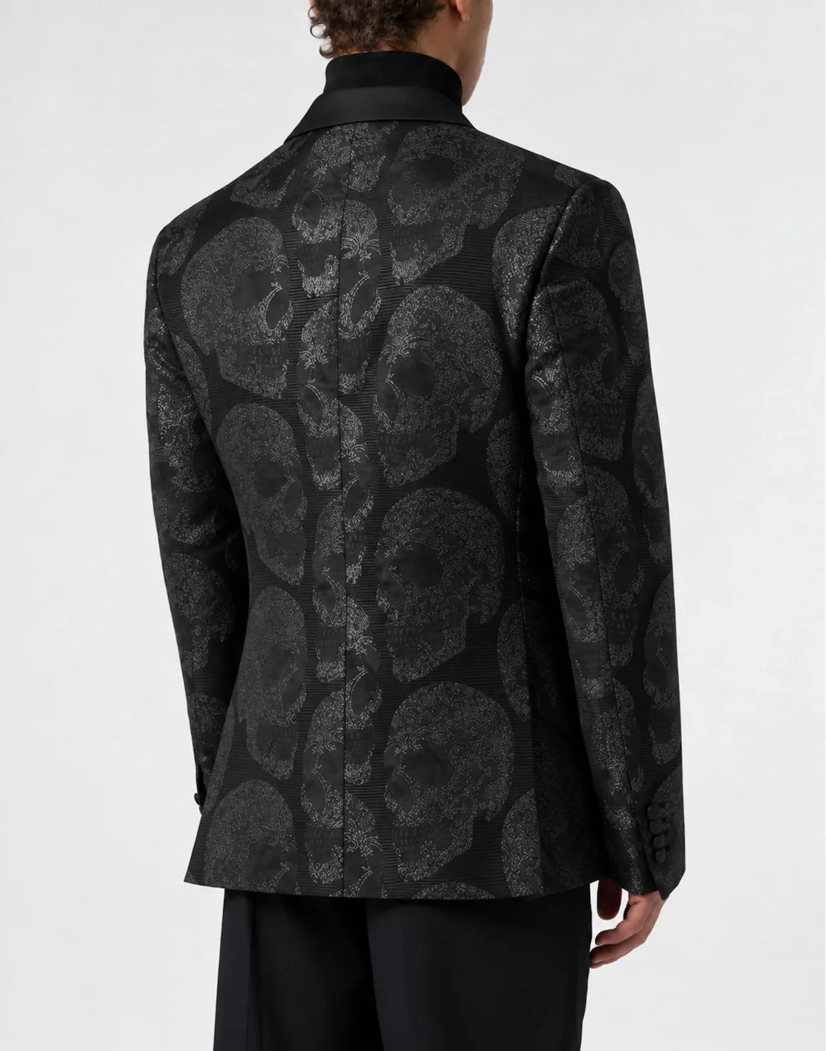 Jacquard Blazer Regular Fit Skulls, цвет: Черный