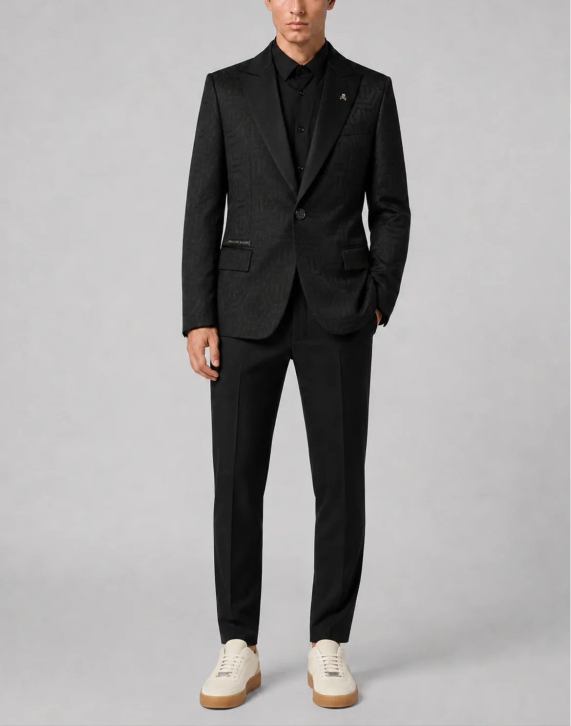 Jacquard Blazer Regular Fit Monogram, цвет: Черный