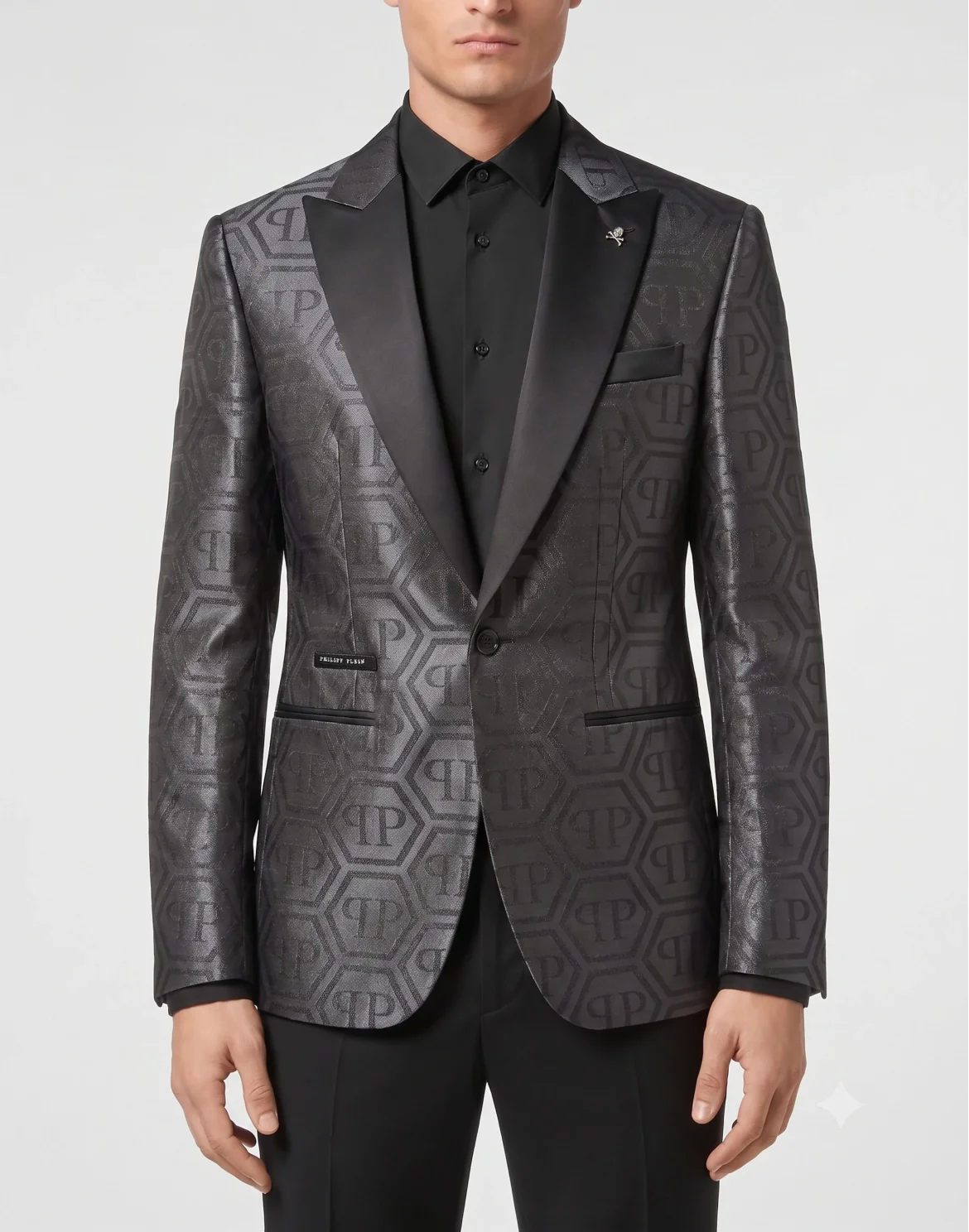 Jacquard Blazer Regular Fit Monogram, цвет: Черный