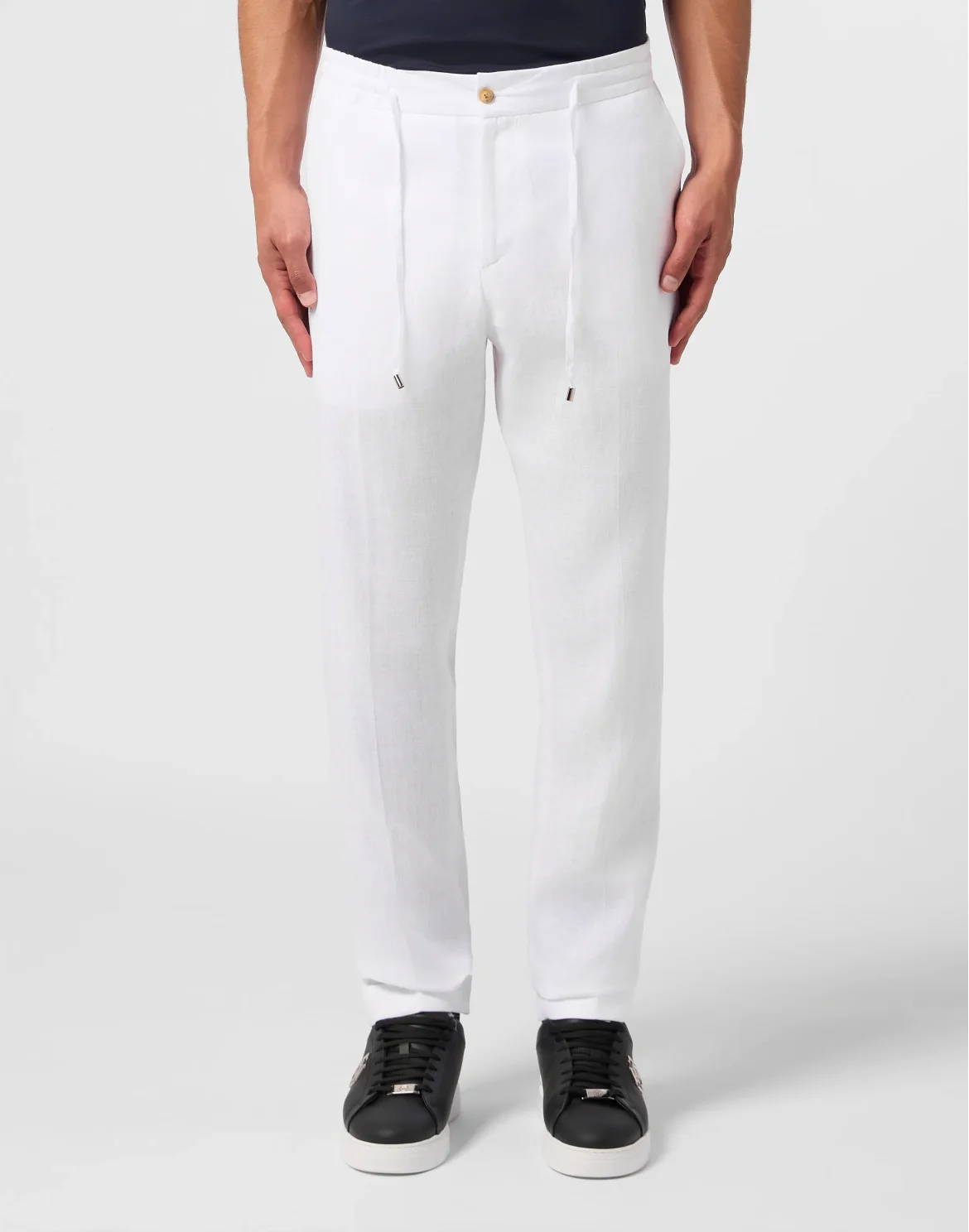 Linen Jogging Trousers, цвет: Бежевый