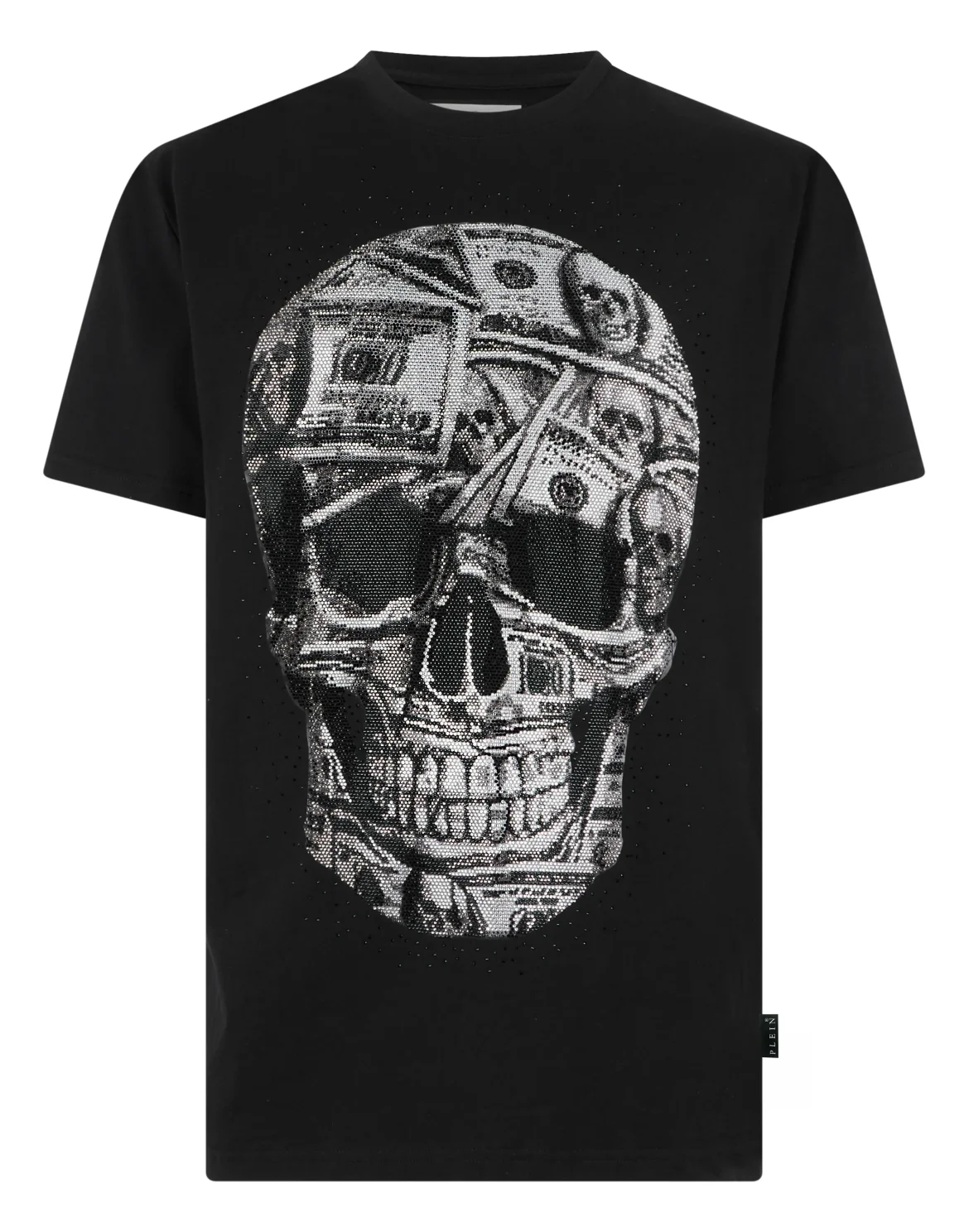 Jersey Round Neck T-Shirt SS Skull Dollar Stones, цвет: Черный