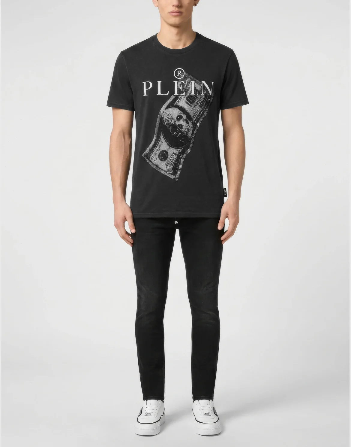 Jersey T-Shirt Skull Strass, цвет: Черный
