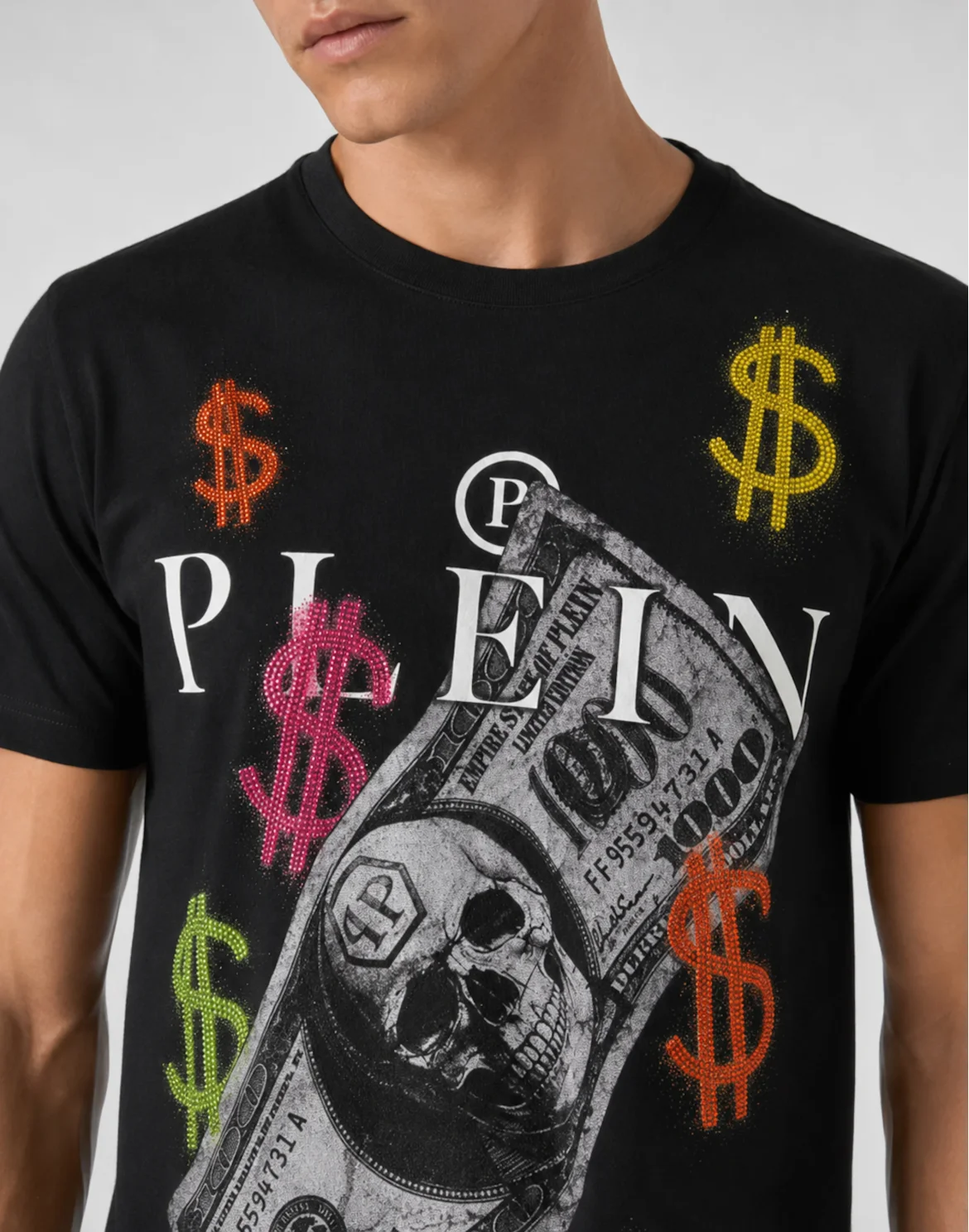 Jersey T-Shirt Plein Dollars, цвет: Черный