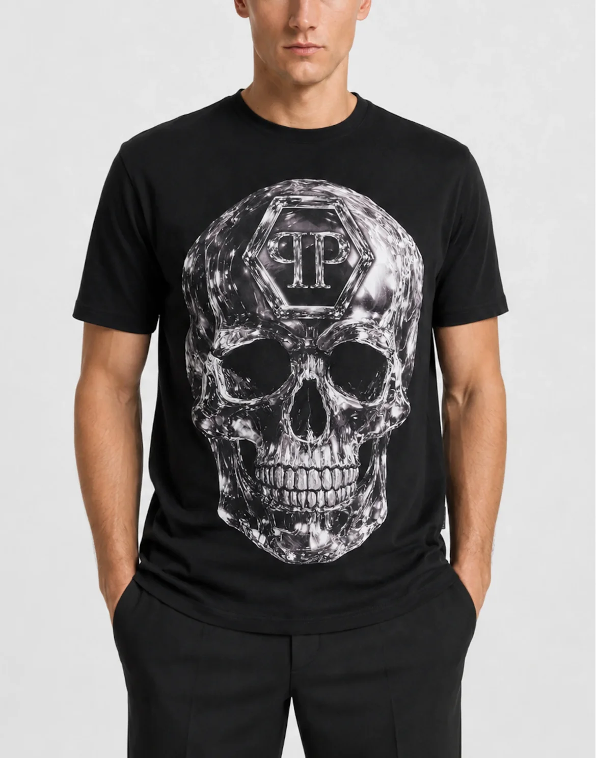 Jersey T-Shirt Glass Skull, цвет: Черный