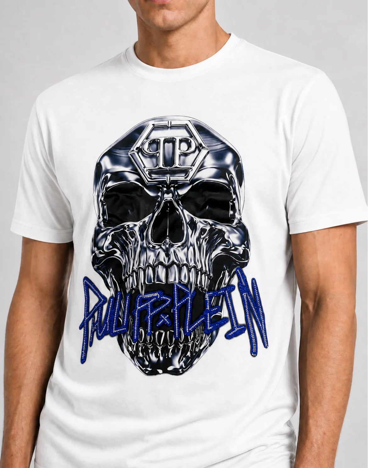 Jersey T-Shirt Skull Metallic Neon, цвет: Белый